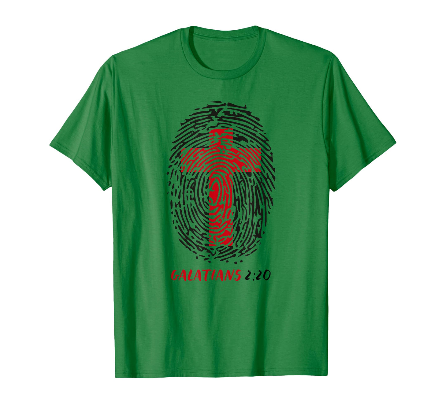 Galatians 2:20 - My Identity in Christ Cross in Thumbprint T-Shirt