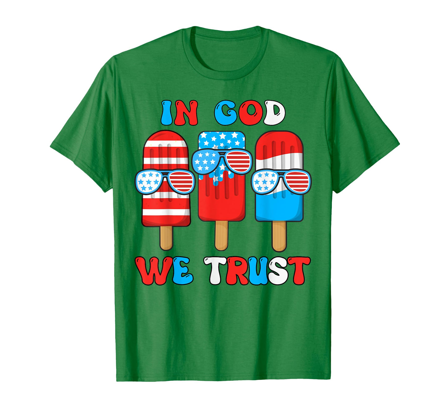 Toddler In God We Trust 4th July Popsicle Boy Son Patriotic T-Shirt