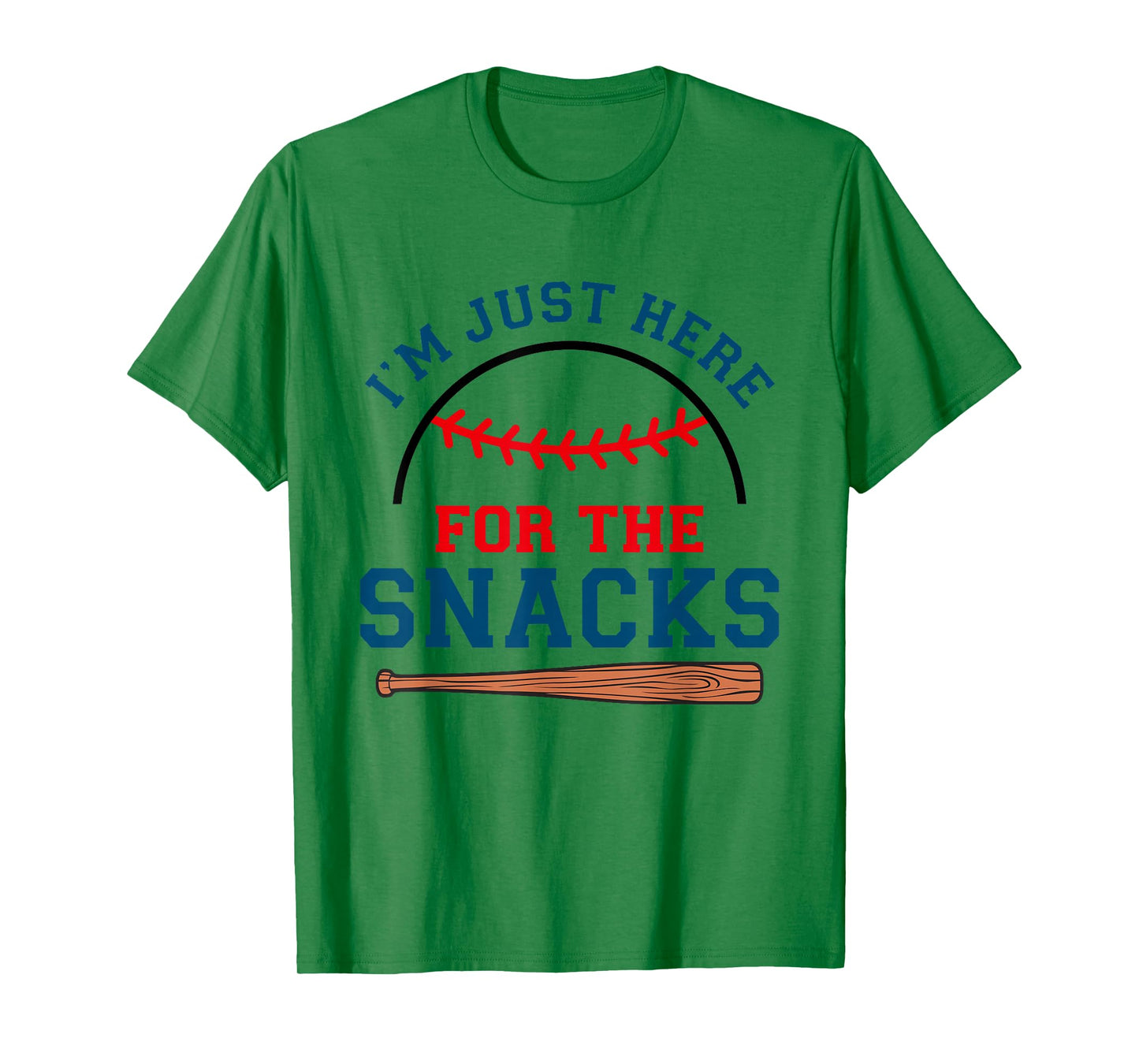 I'm Just Here For The Snacks Funny Baseball Season Softball T-Shirt