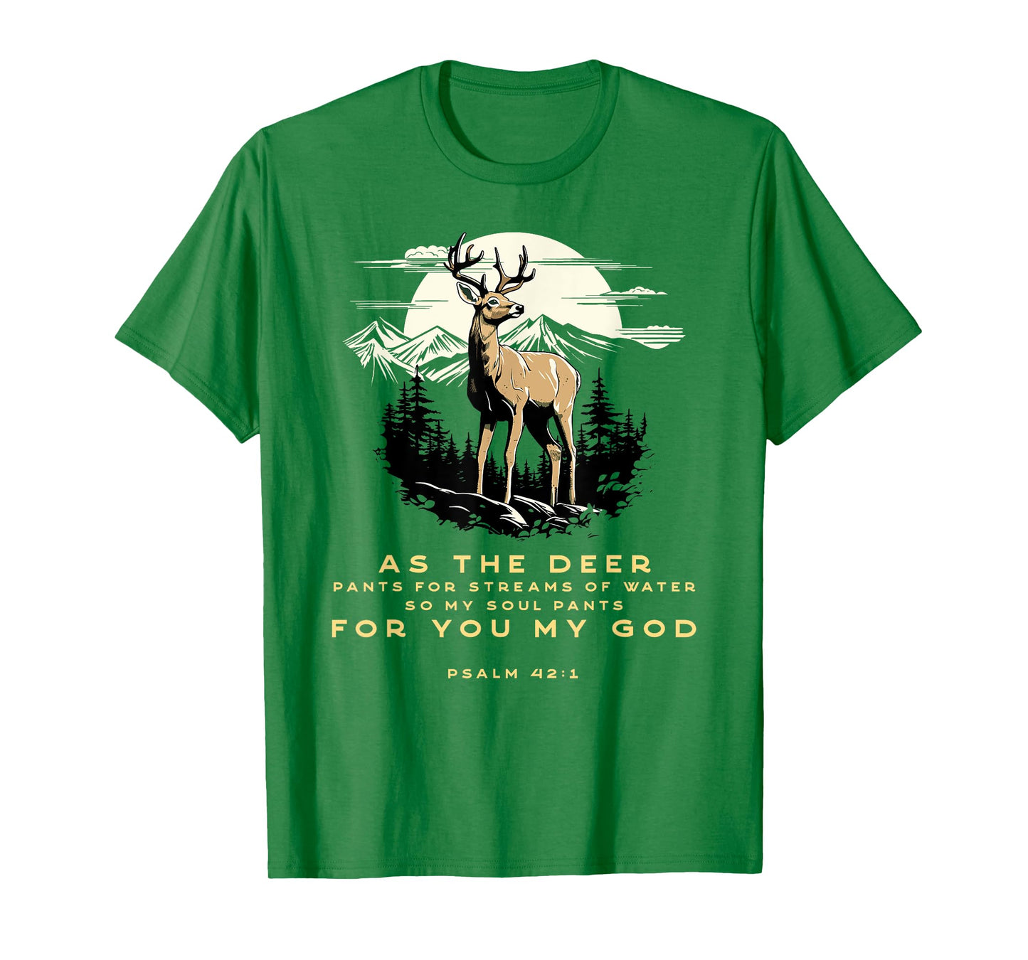 Psalm 42:1 Bible Verse As The Deer Christian T-Shirt