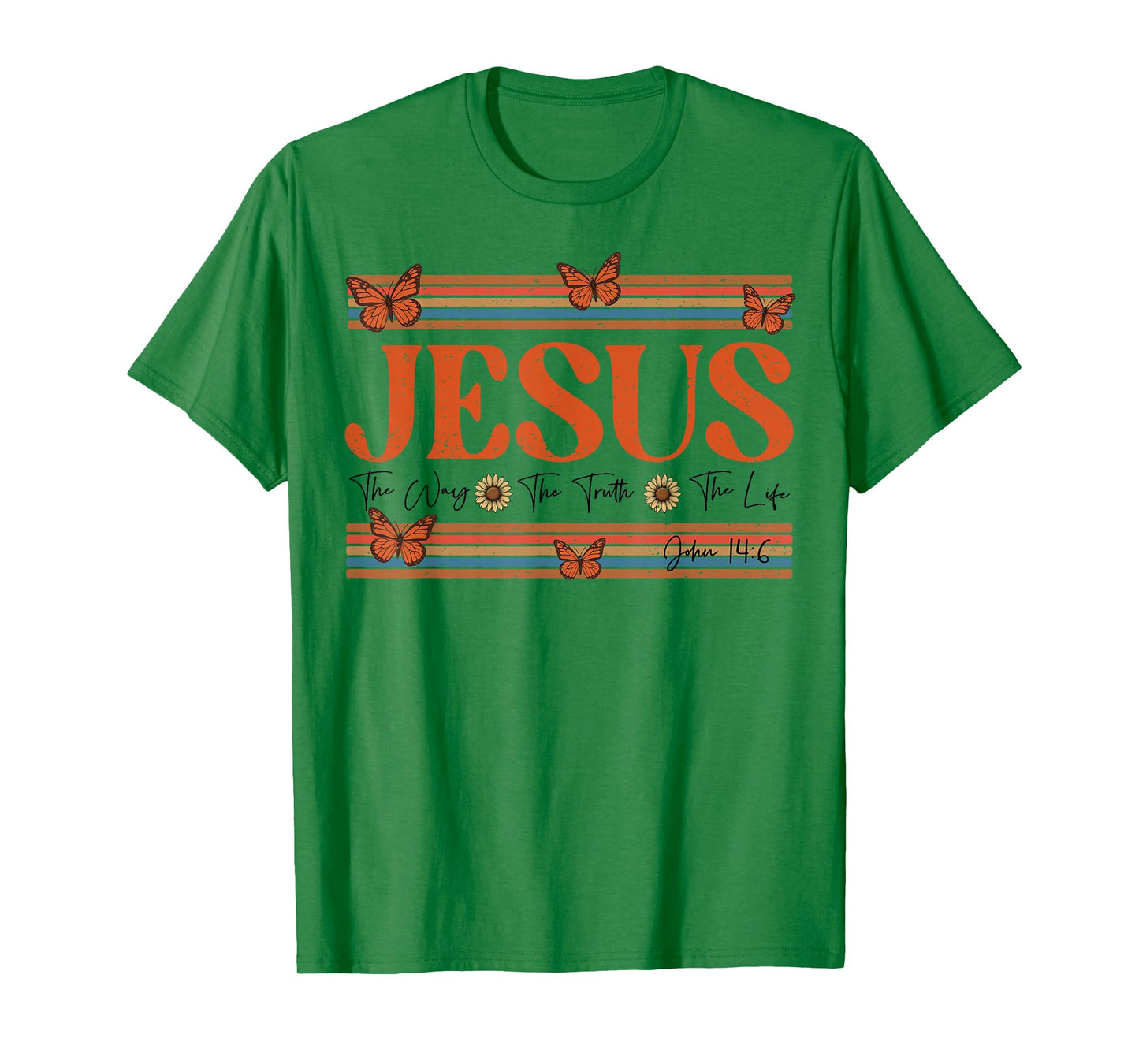 Jesus The Way The Truth The Life Christian Cross God Faith T-Shirt