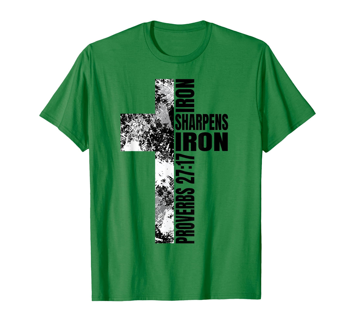 Religious Cross Iron Sharpens Iron Verse Christian Couples T-Shirt