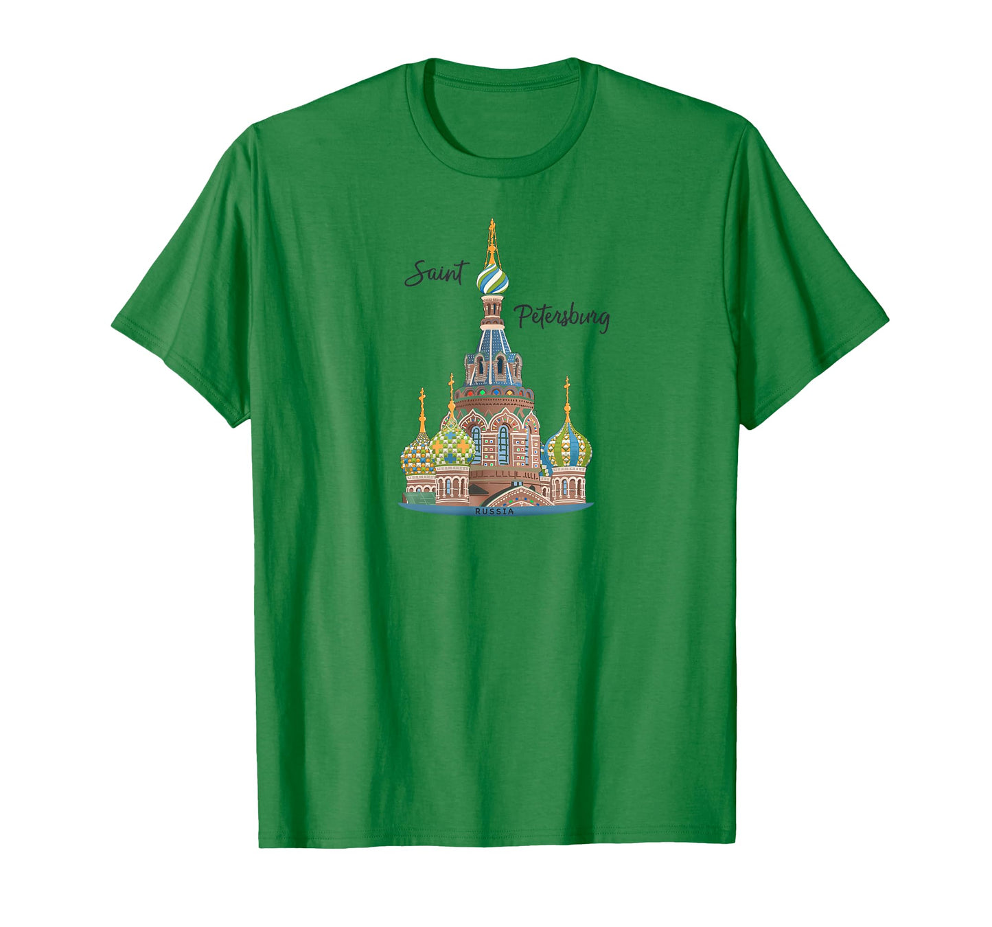 St. Petersburg, Russia, Church of the Resurrection, drawing T-Shirt