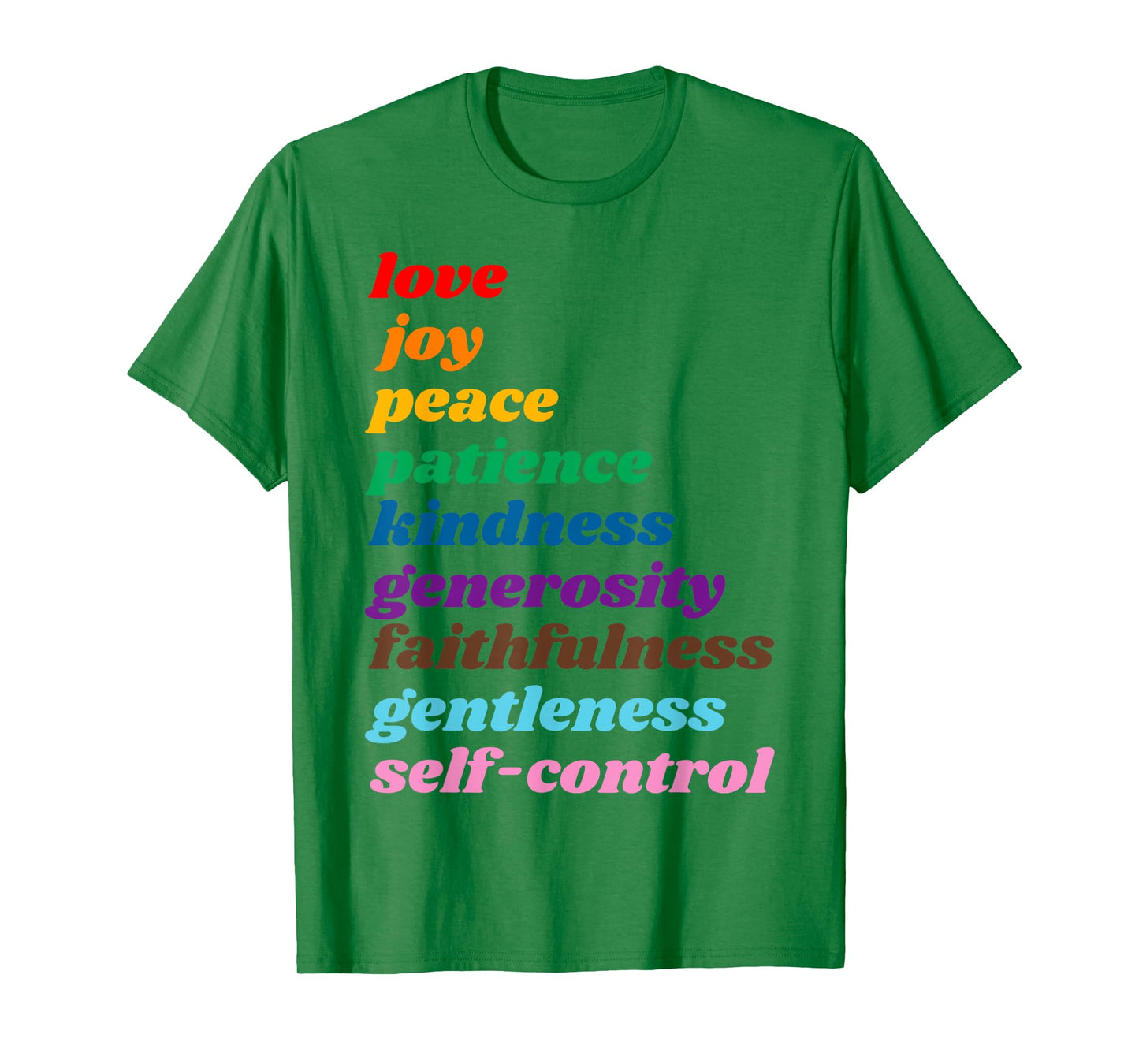 Funny Colorful Fruit Of The Spirit Love Joy Peace Patience T-Shirt