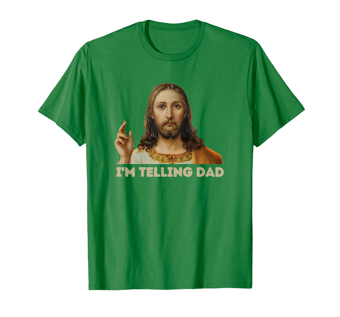 Retro I'm Telling Dad Funny Religious Christian Jesus T-Shirt