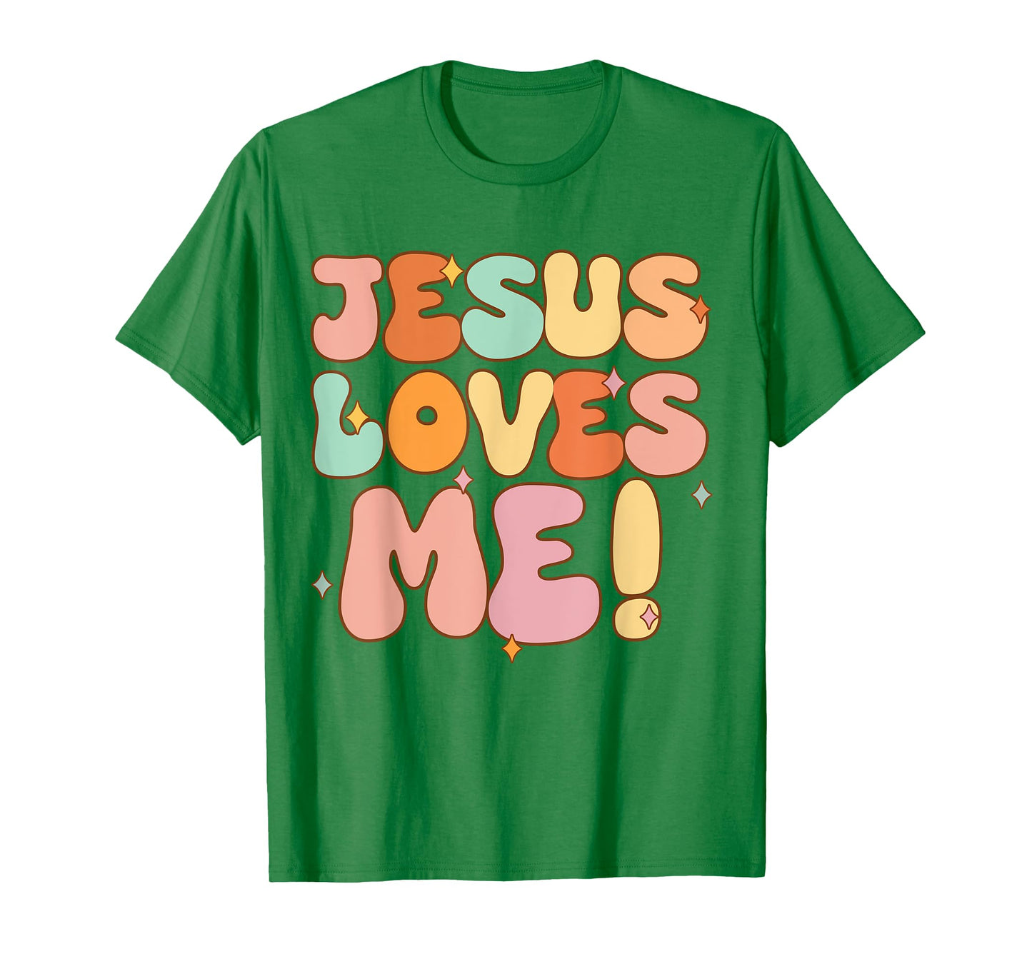 Boys Jesus Loves Me-Shirt Groovy Toddler Girl Kid Christian T-Shirt