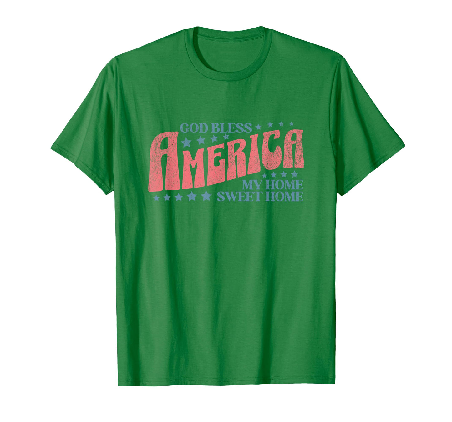 God Bless America Patriotic American Cute Womens 4th of July T-Shirt