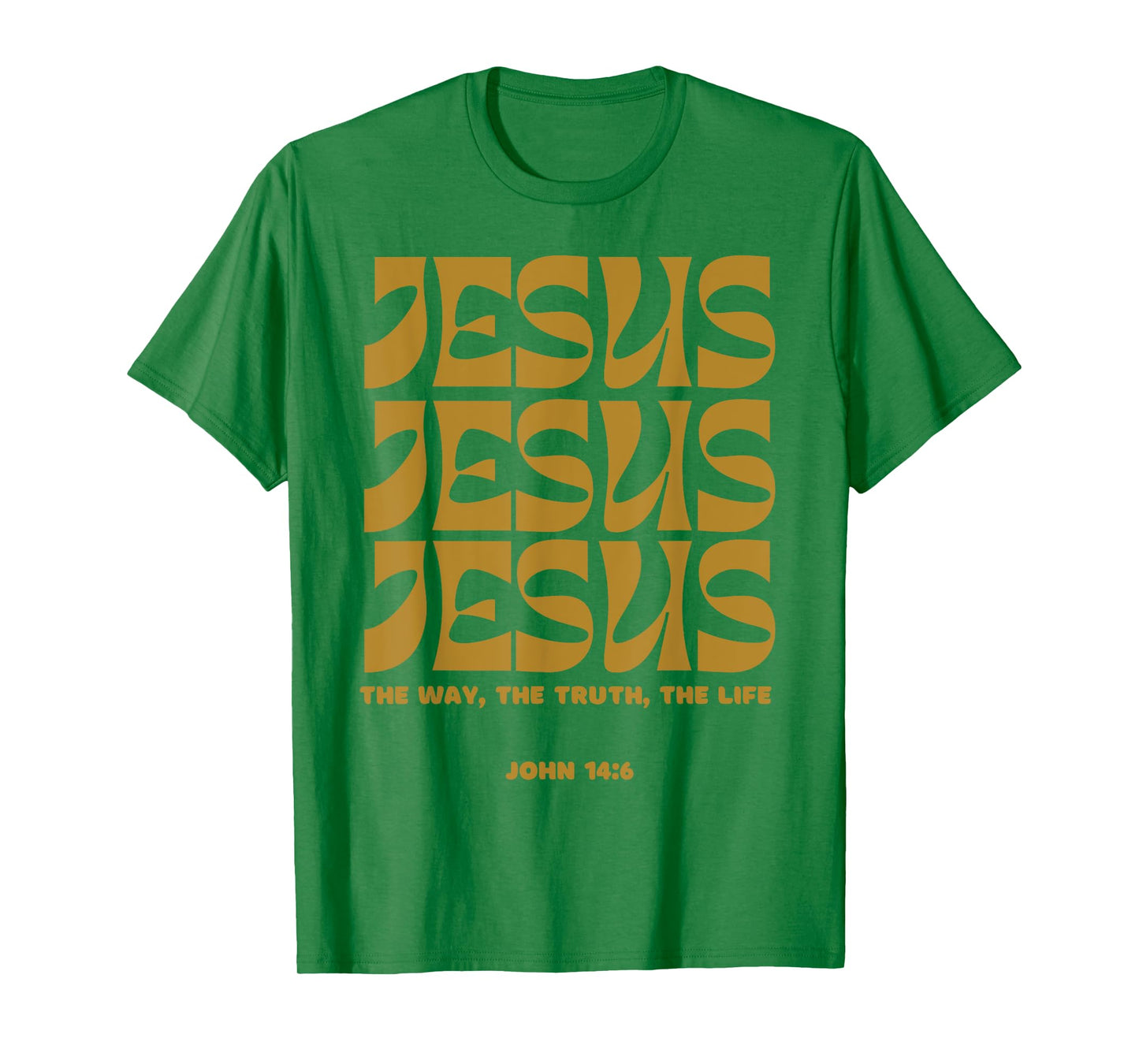 Christian Gift Gold Jesus The Way Truth Life Aesthetic Boho T-Shirt