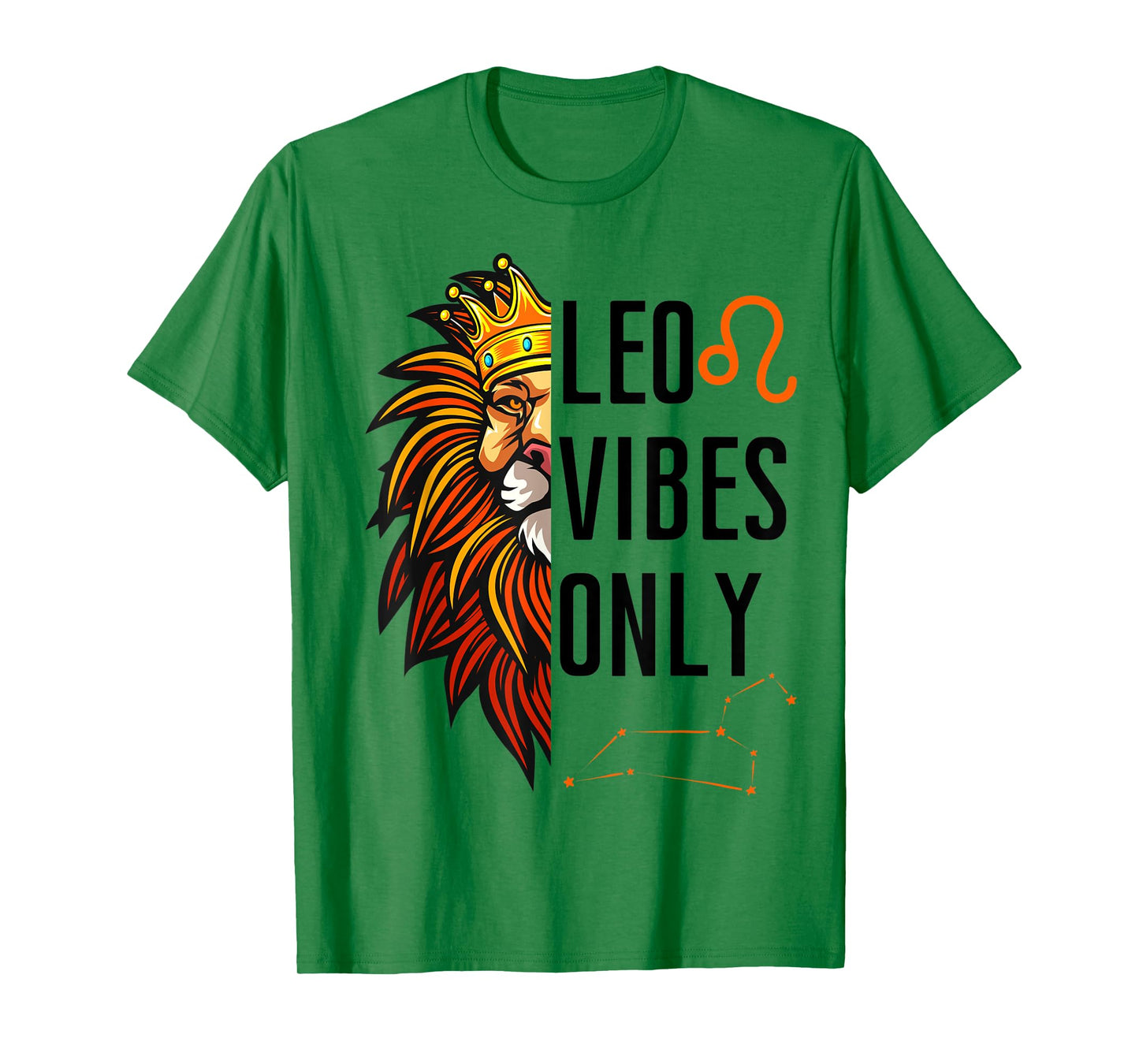 Leo Vibes Only King Lion Roaring Birthday Lions Men Boy Girl T-Shirt