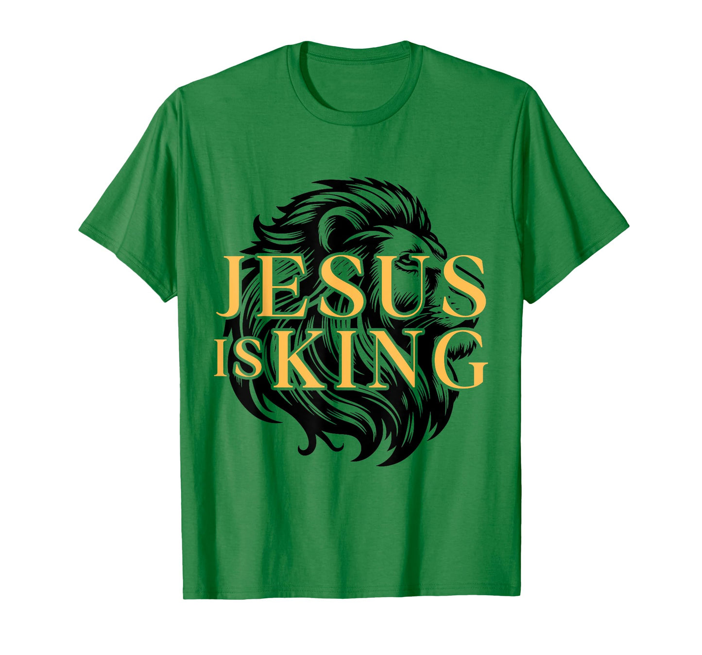 Jesus Is King Christian Lion Graphic T-Shirt