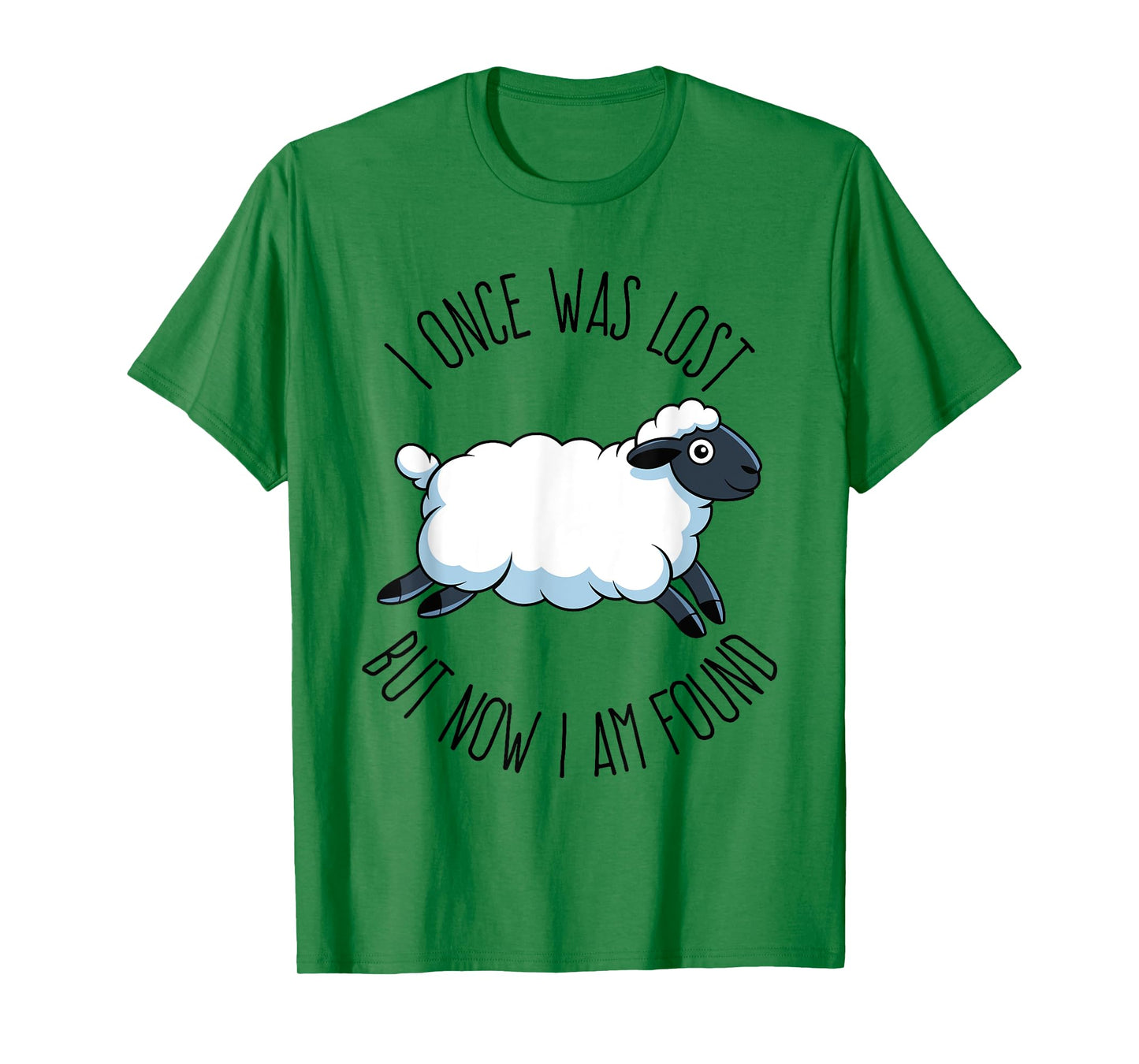 I Once Was Lost But Now I Am Found Bible Verse Christian T-Shirt