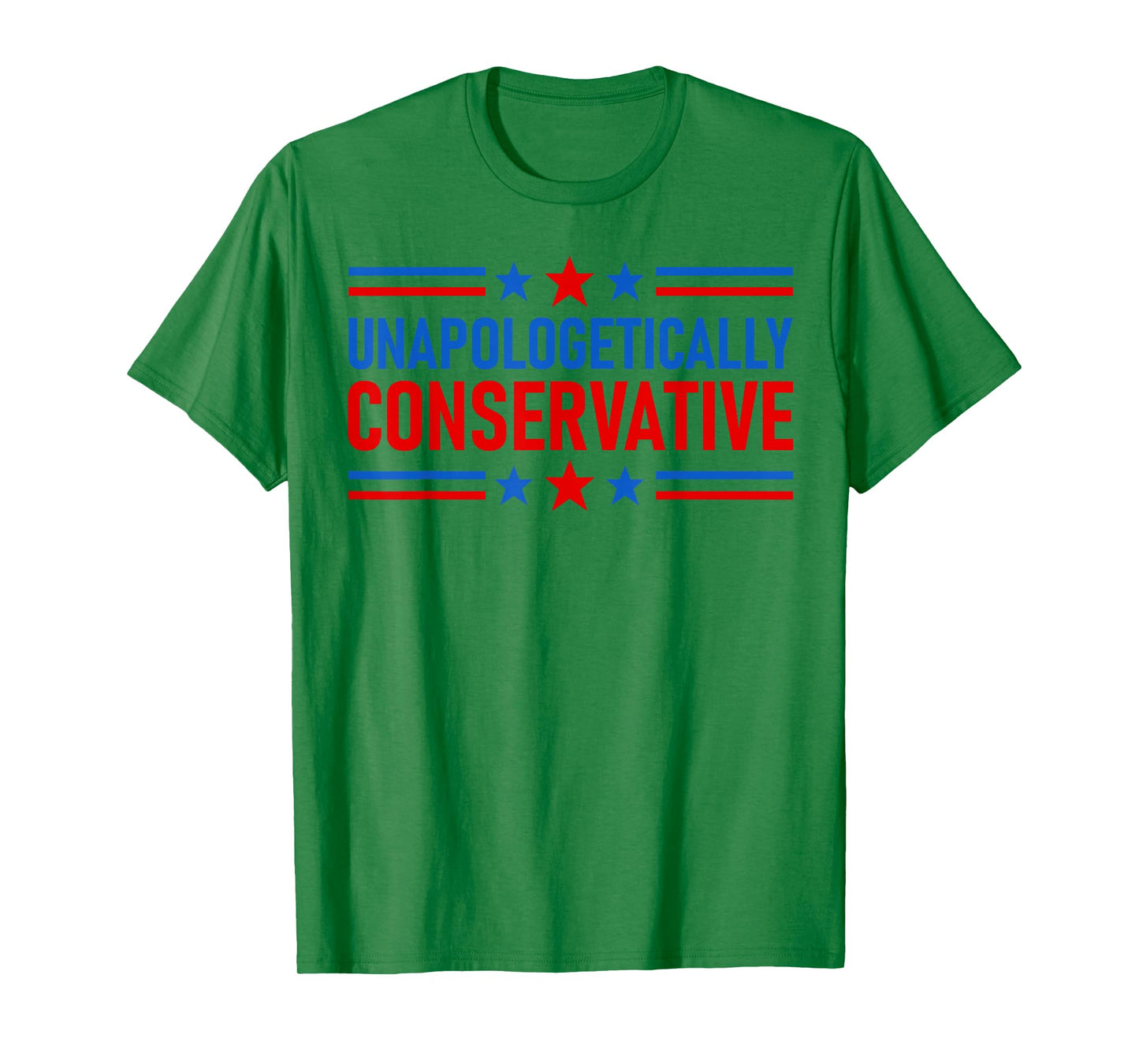 Mens Unapologetically Conservative Patriotic Retro USA Flag Quote T-Shirt