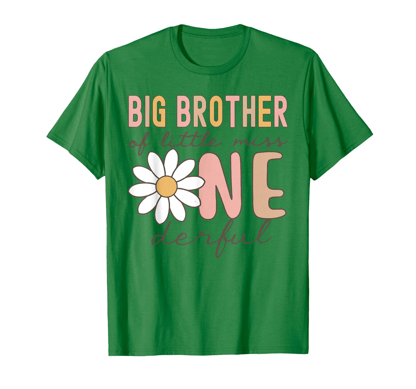 Big Brother of Little Miss Onederful First Birthday Daisy T-Shirt