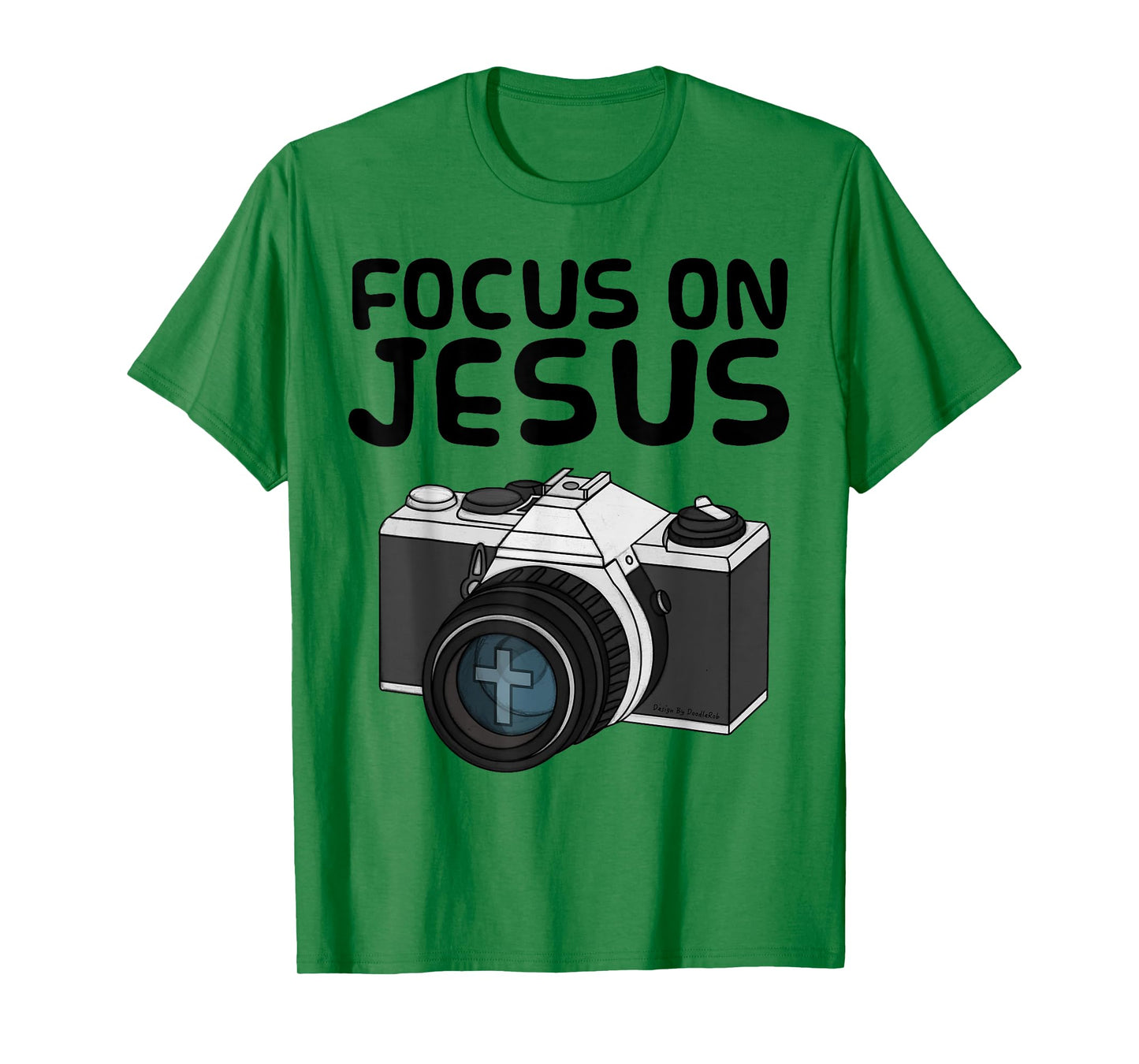 Focus On Jesus, Christian Photographer, Retro Camera Church T-Shirt
