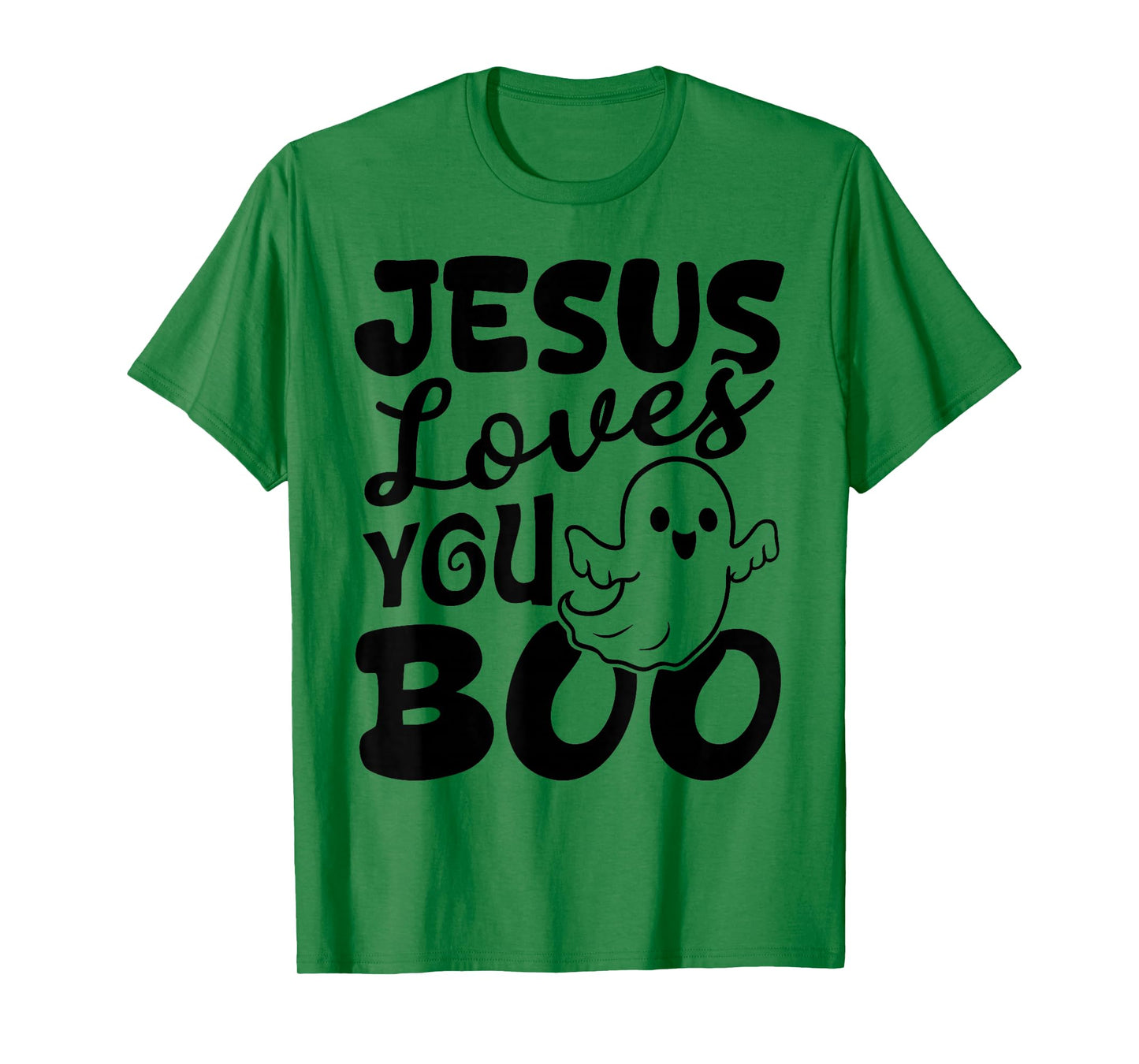 Jesus Loves You Boo Christian Halloween Ghost Funny T-Shirt