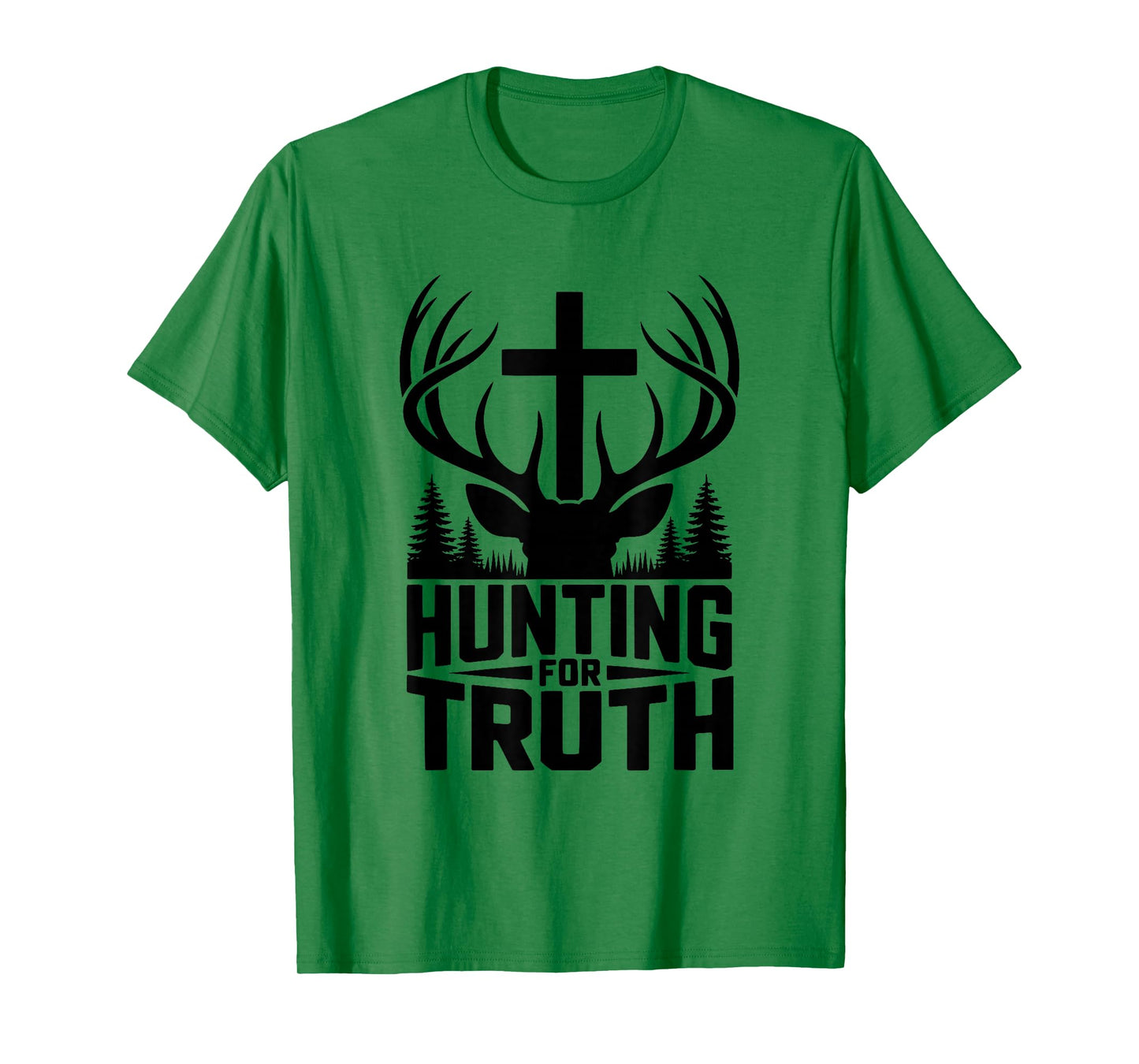 Hunting for Truth Deer Antlers with Cross Christian Outdoors T-Shirt