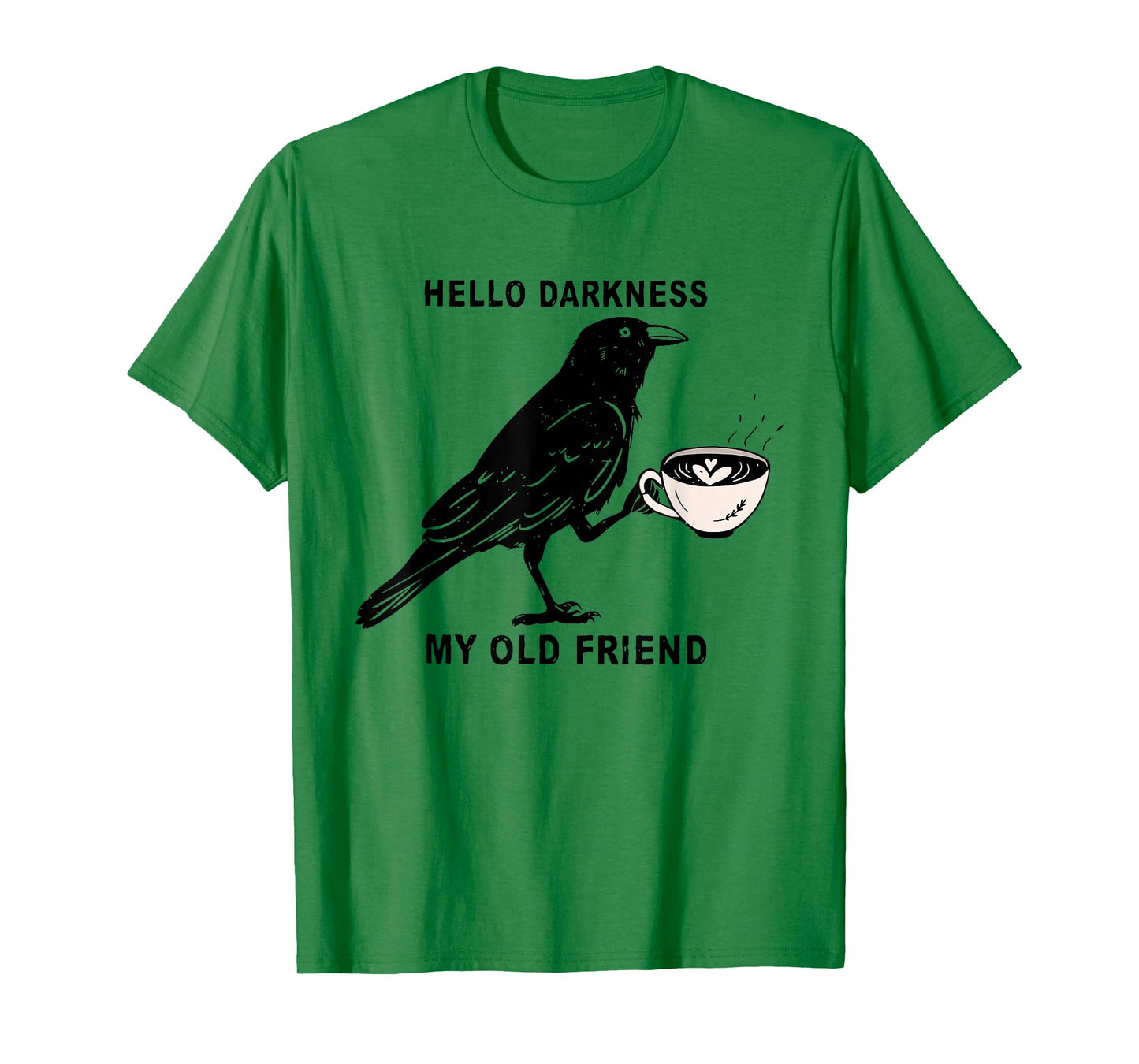 Hello Darkness My Old Friend Halloween Crow Raven Spooky T-Shirt