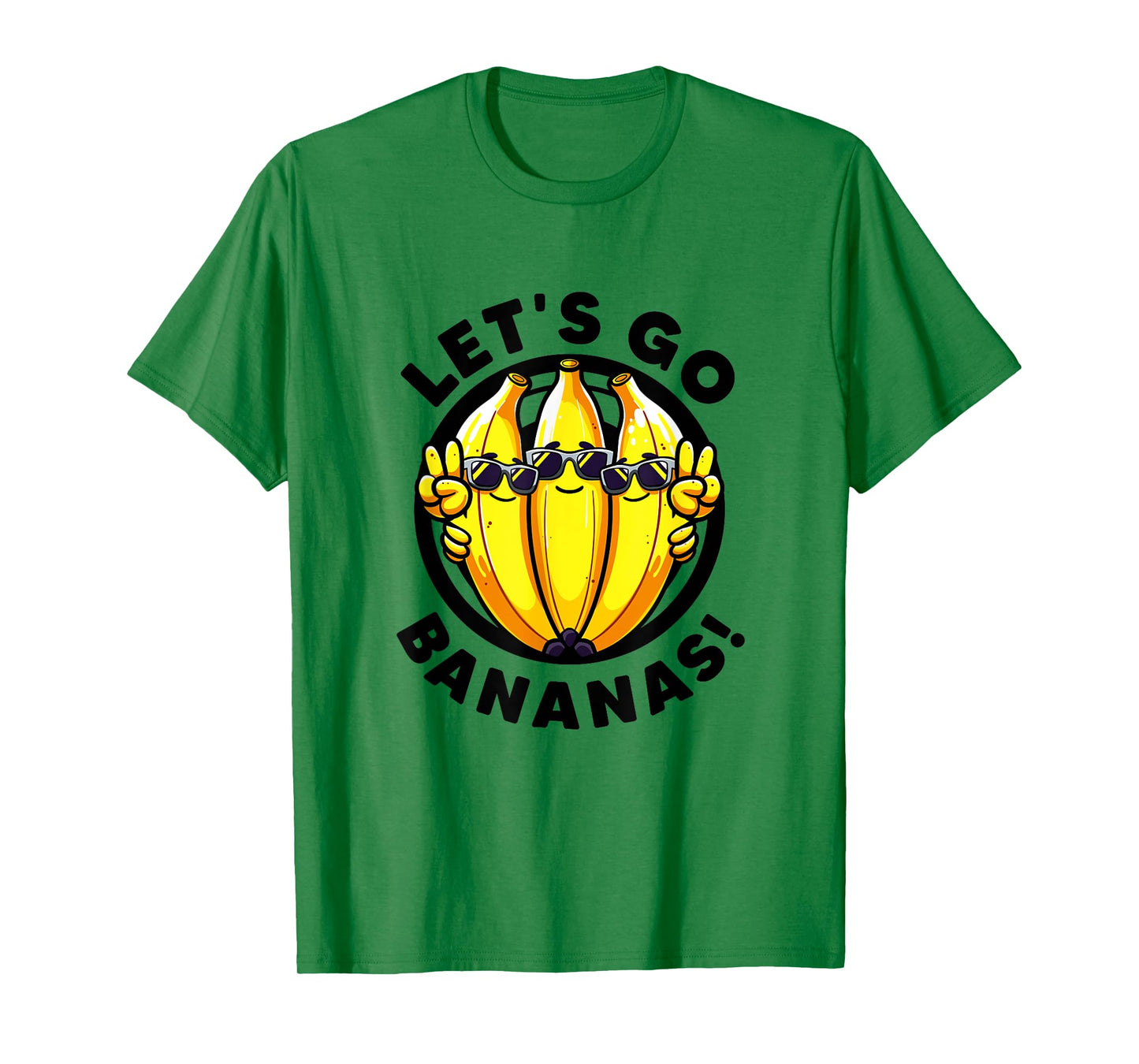 Lets Go Bananas Cute Yellow Banana Lover Fruit Funny Bananas T-Shirt