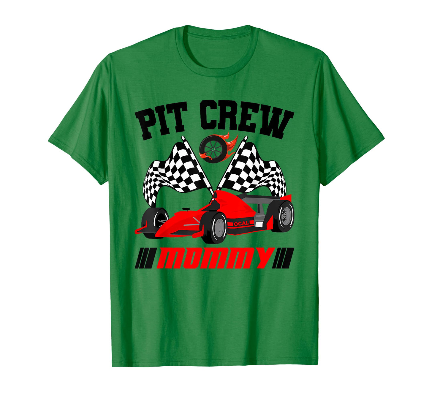 Mommy Pit Crew Race Birthday Party Racing Matching Family T-Shirt