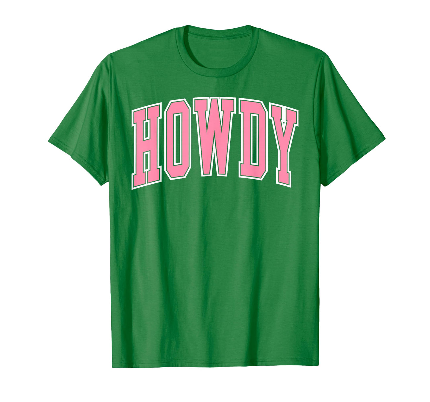 Preppy Cowgirl Varsity Pink Howdy Western Women Girls T-Shirt