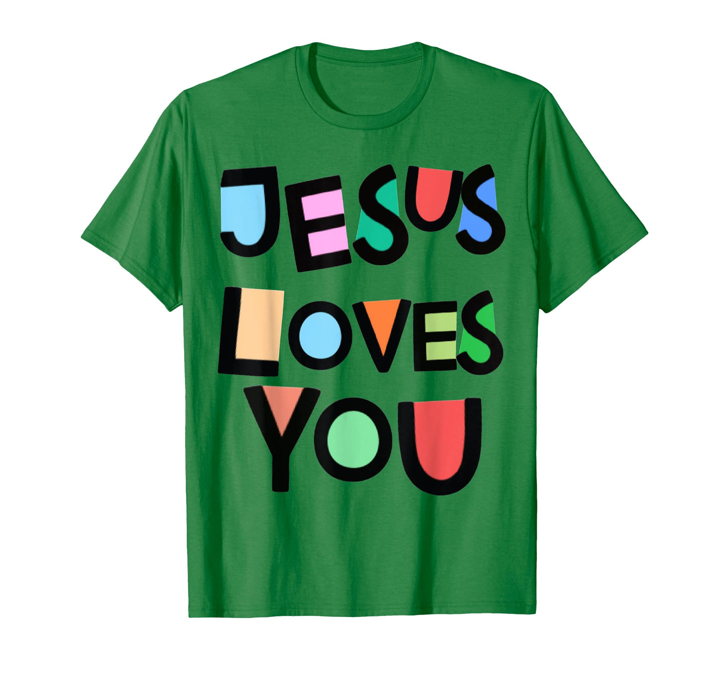Jesus Loves You Strong Belief Faith Womens Girls Kids Church T-Shirt