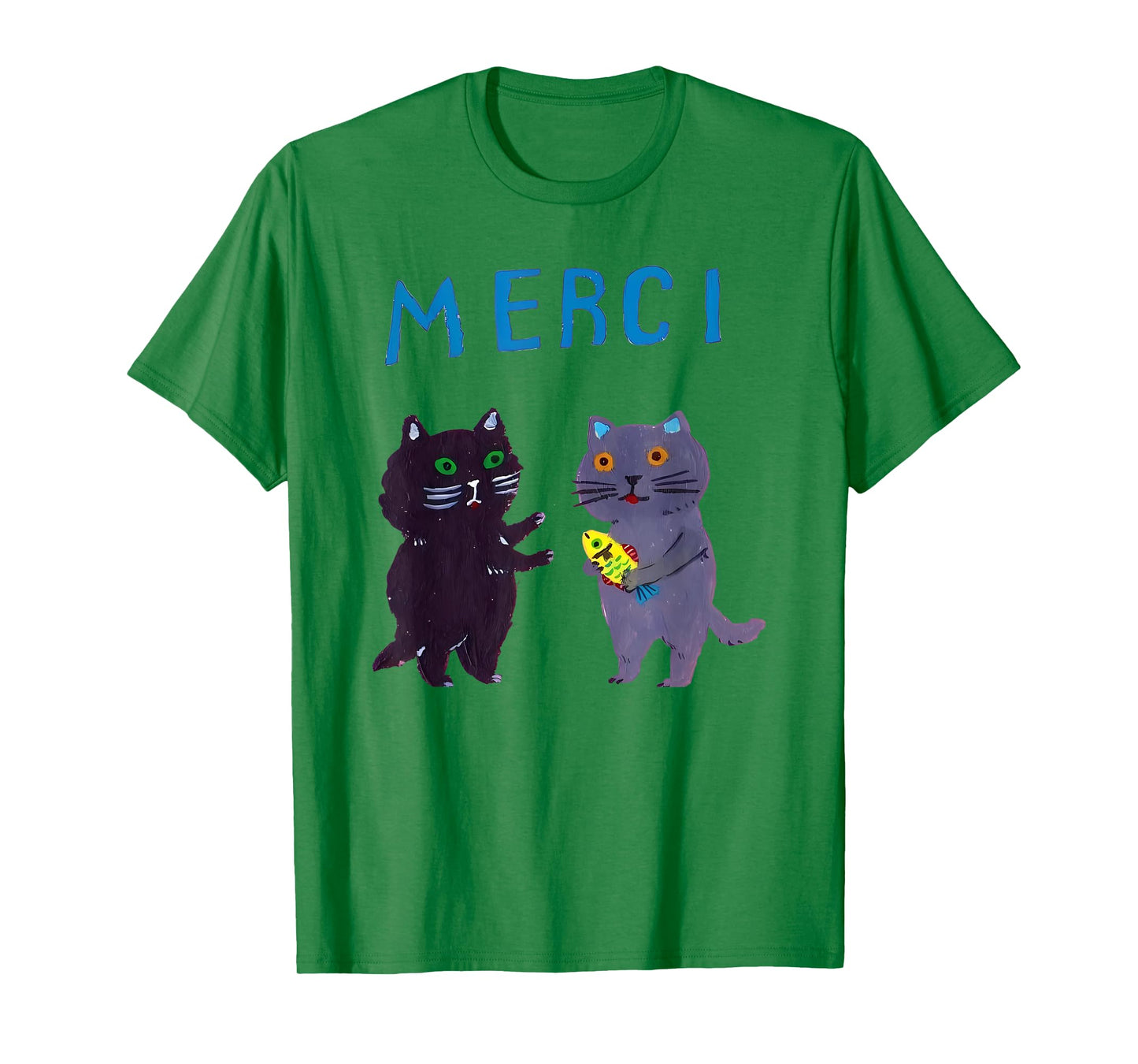 merci cat funny T-Shirt for Men Women