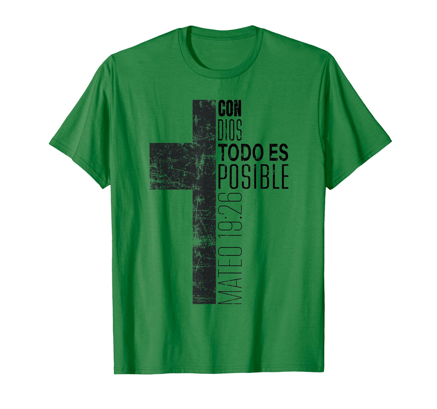 Vintage Christian Spanish Gifts Religious Bible Verse Cross T-Shirt