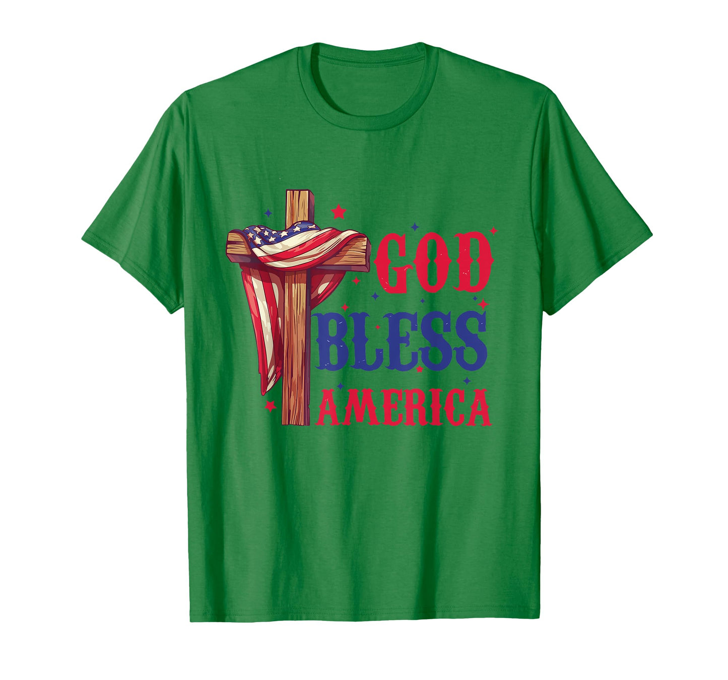 Flag God Bless America T-Shirt Fourth of July Shirt T-Shirt