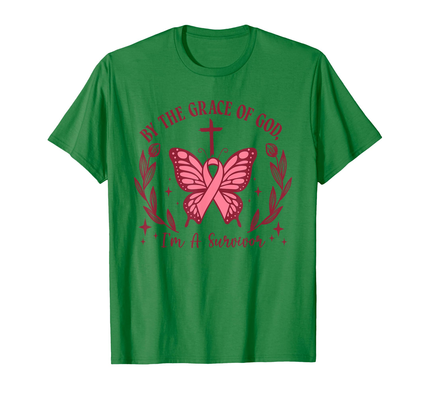 By The Grace Of God I’m A Survivor Breast Cancer Survivor T-Shirt