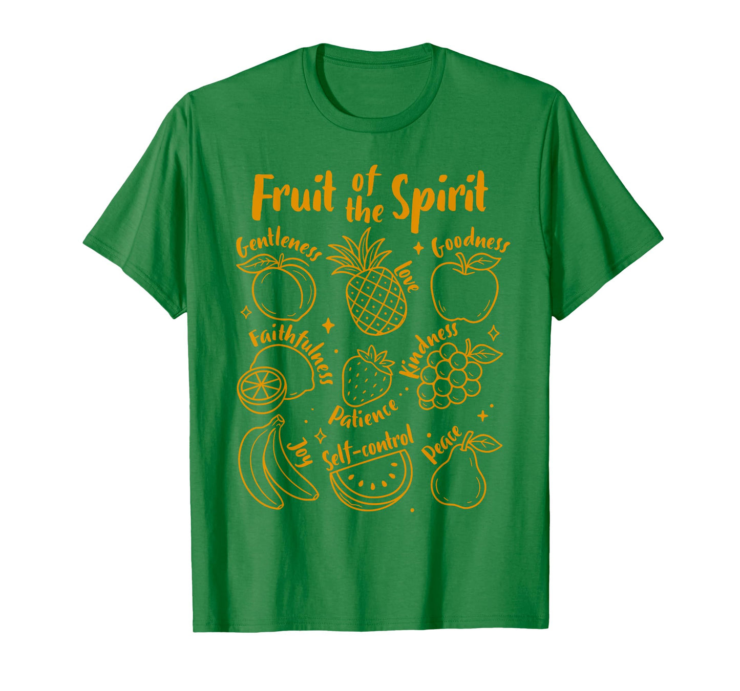 Fruit of The Spirit Christian Faith Jesus Religious Doodles T-Shirt