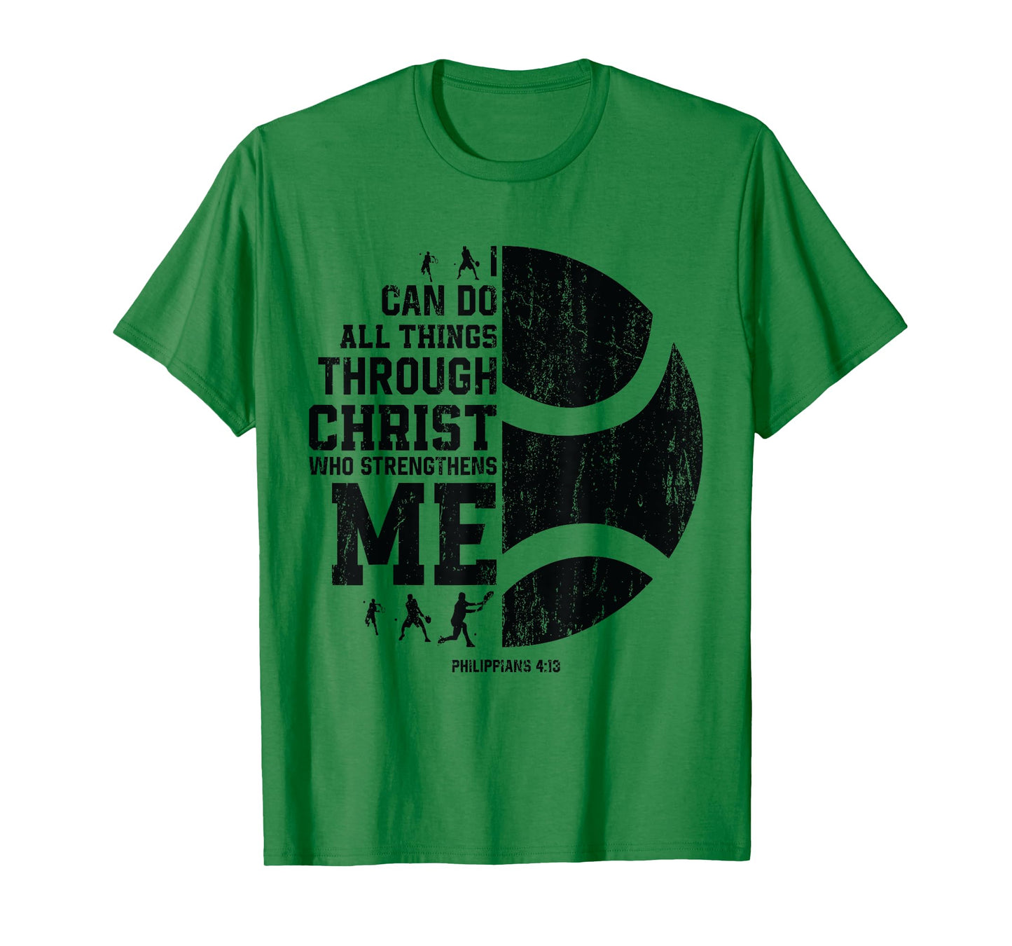 Christ Strengthens Me - Religious Christian Tennis T-Shirt