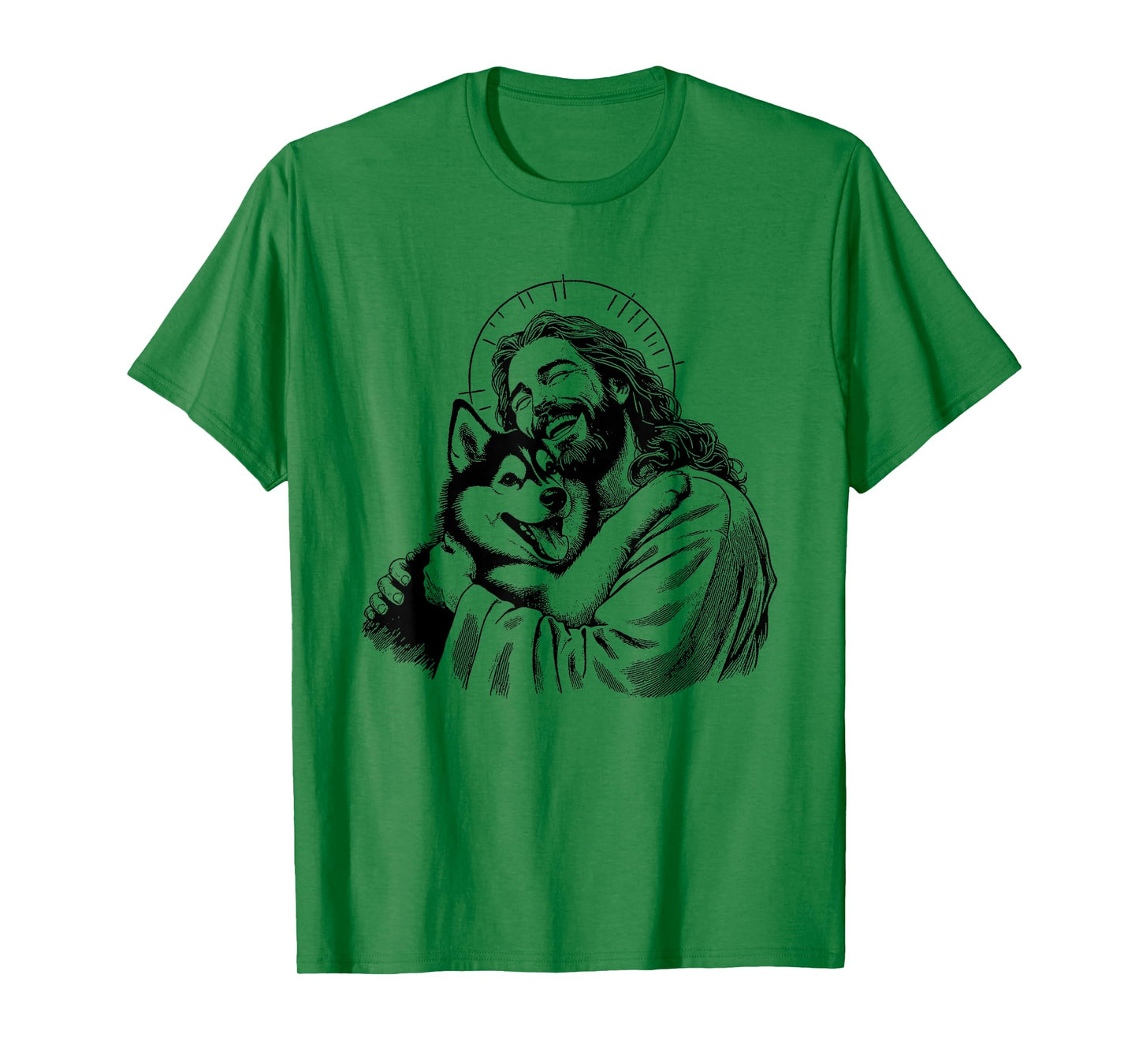 Jesus Siberian Husky - Funny Christian Religious Dog Lover T-Shirt for Men Women Girls Kids