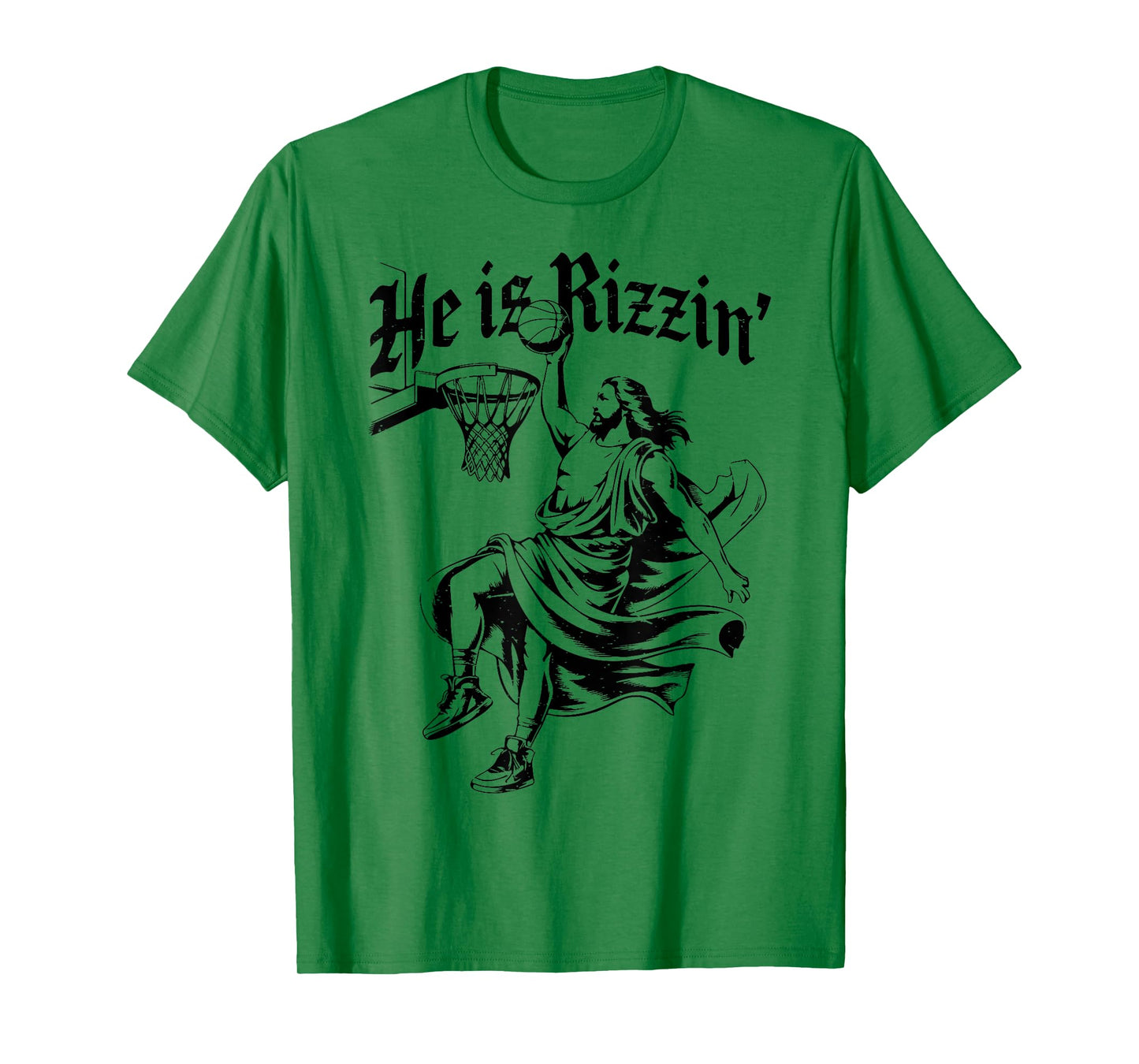He Is Rizzin Jesus Basketball Youth toddler Christian Easter T-Shirt