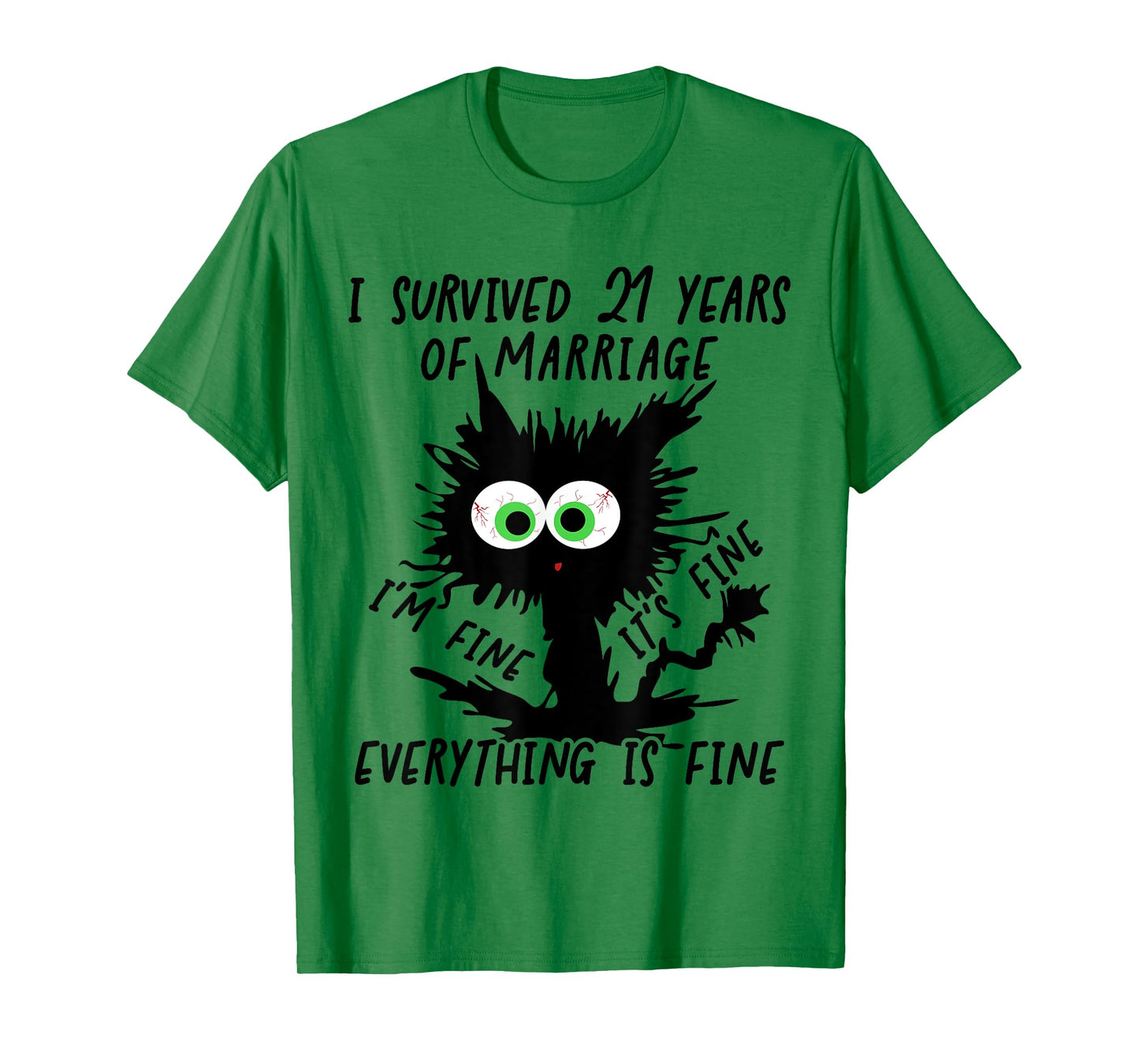 Nickel Wedding I Survived 21 Years Of Marriage T-Shirt