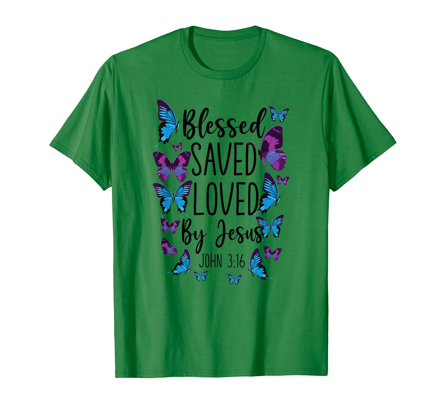 Christian Bible Verse Quote Butterfly John 3:16 T-Shirt