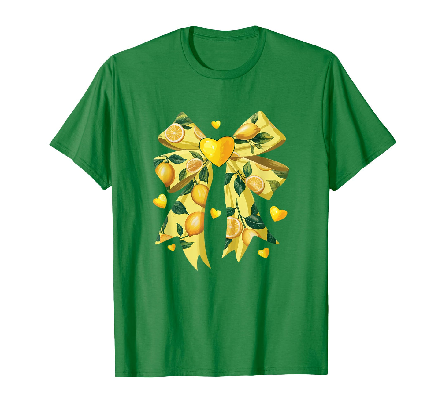Lemon Fruit Coquette Bow For Women Girls Summer Vacation T-Shirt