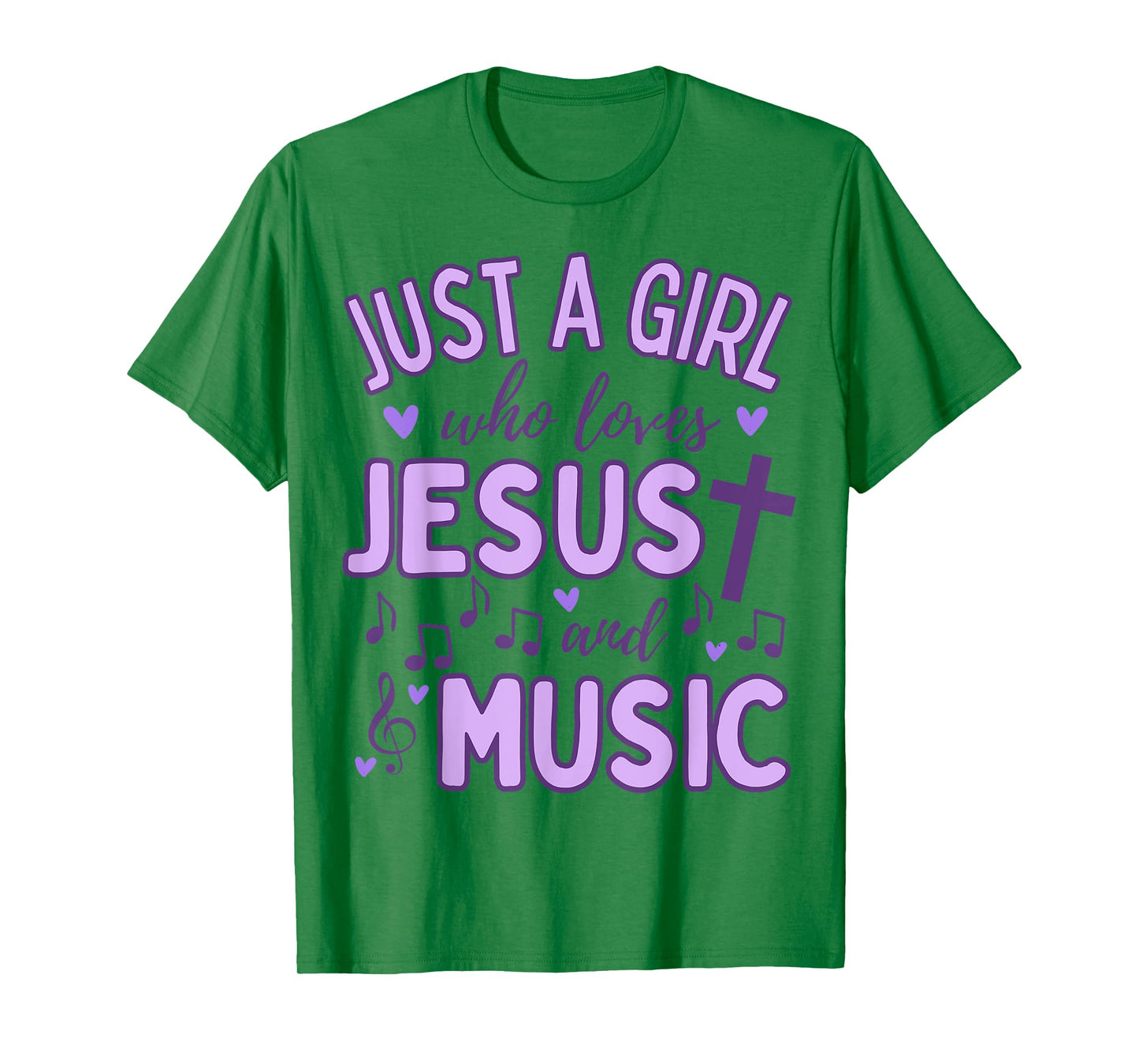 Just A Girl Who Loves Jesus and Music Christian Funny T-Shirt