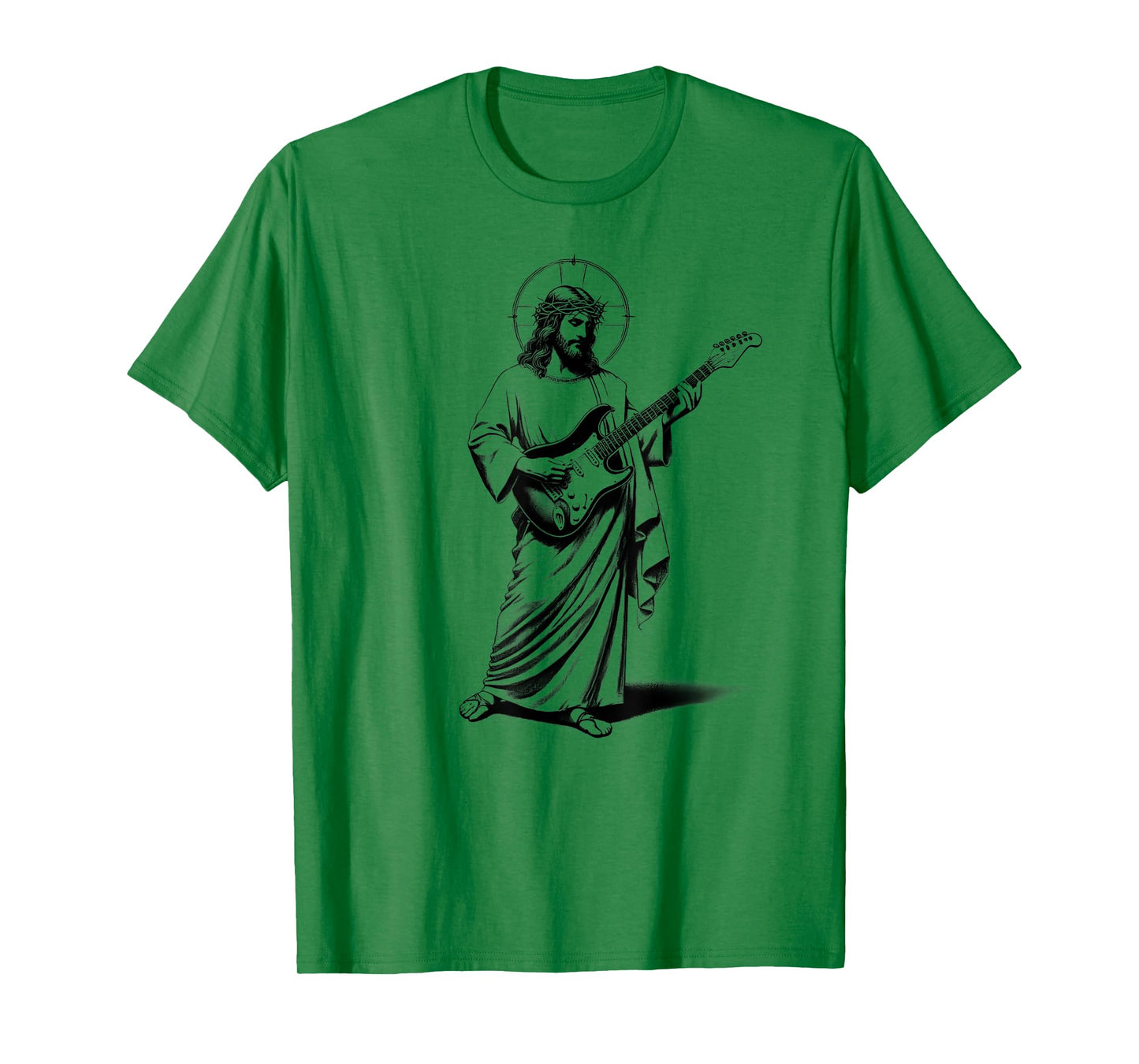 Funny Jesus Playing Electric Guitar Guitarist Christian Rock T-Shirt