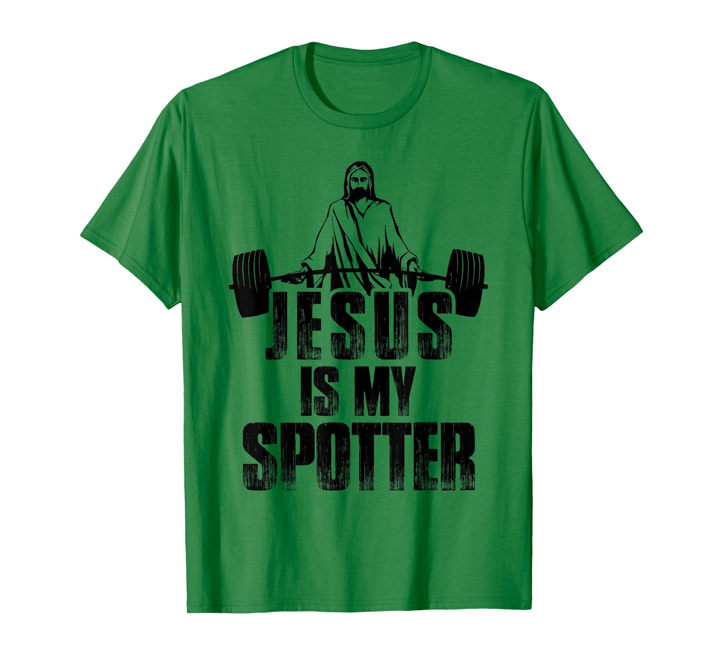 Christian Shirt Funny Gym Jesus Is My Spotter Gift T-Shirt