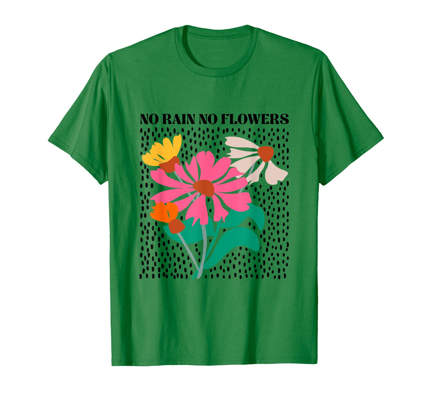 No Rain No Flowers Boho Wildflowers Plants Floral Garden T-Shirt