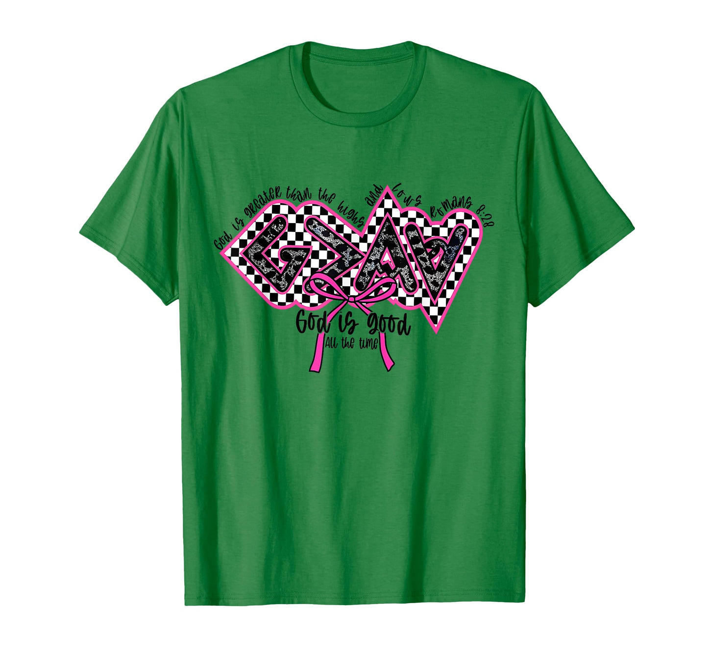 Christian God Is Good All The Time Jesus Coquette Bow T-Shirt