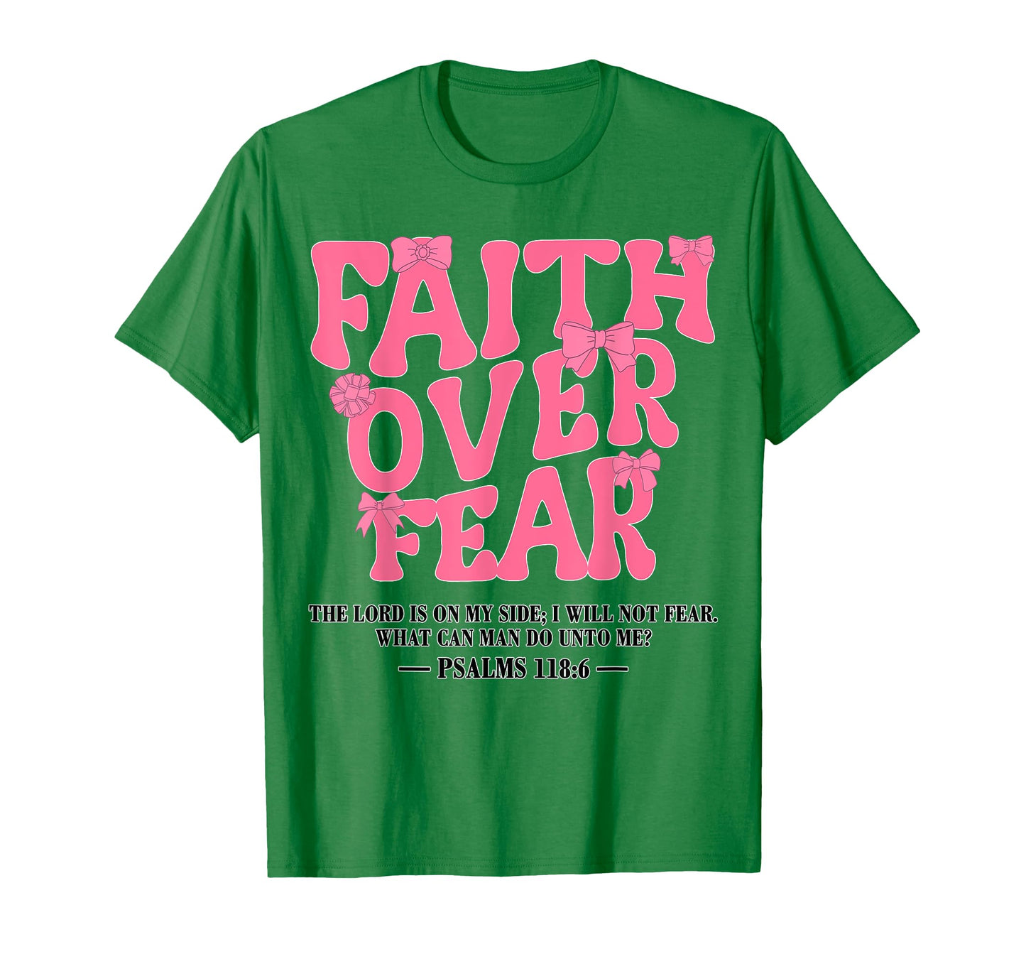 Bow Faith Over Fear Pink Jesus Toddler God Sister Daughter T-Shirt