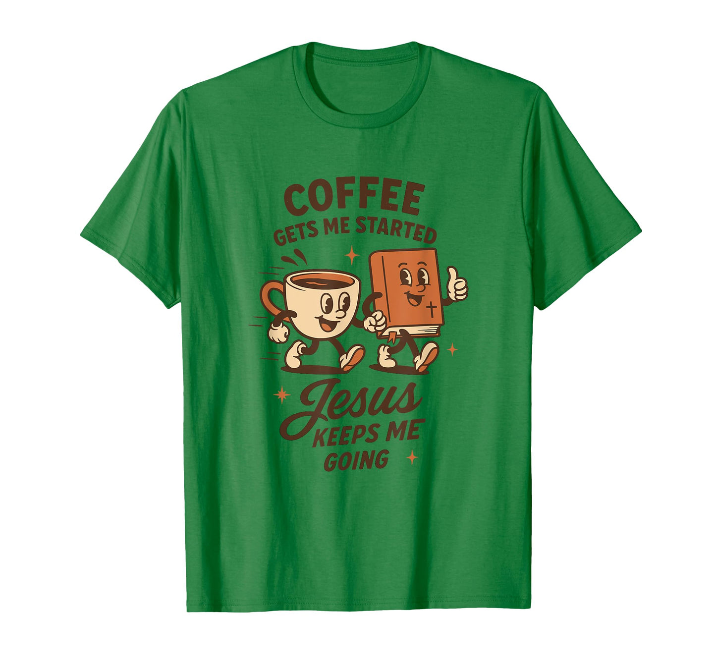Coffee and Jesus Retro Christian Faith Based Coffee Lover T-Shirt