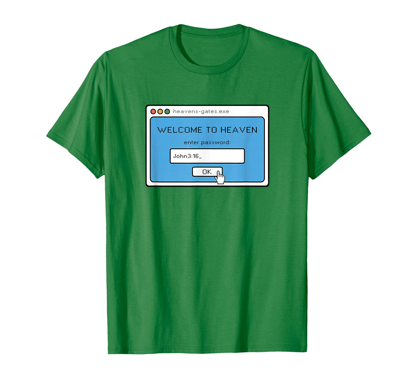 Retro Christian IT Computer Heaven Password John 3, 16 T-Shirt