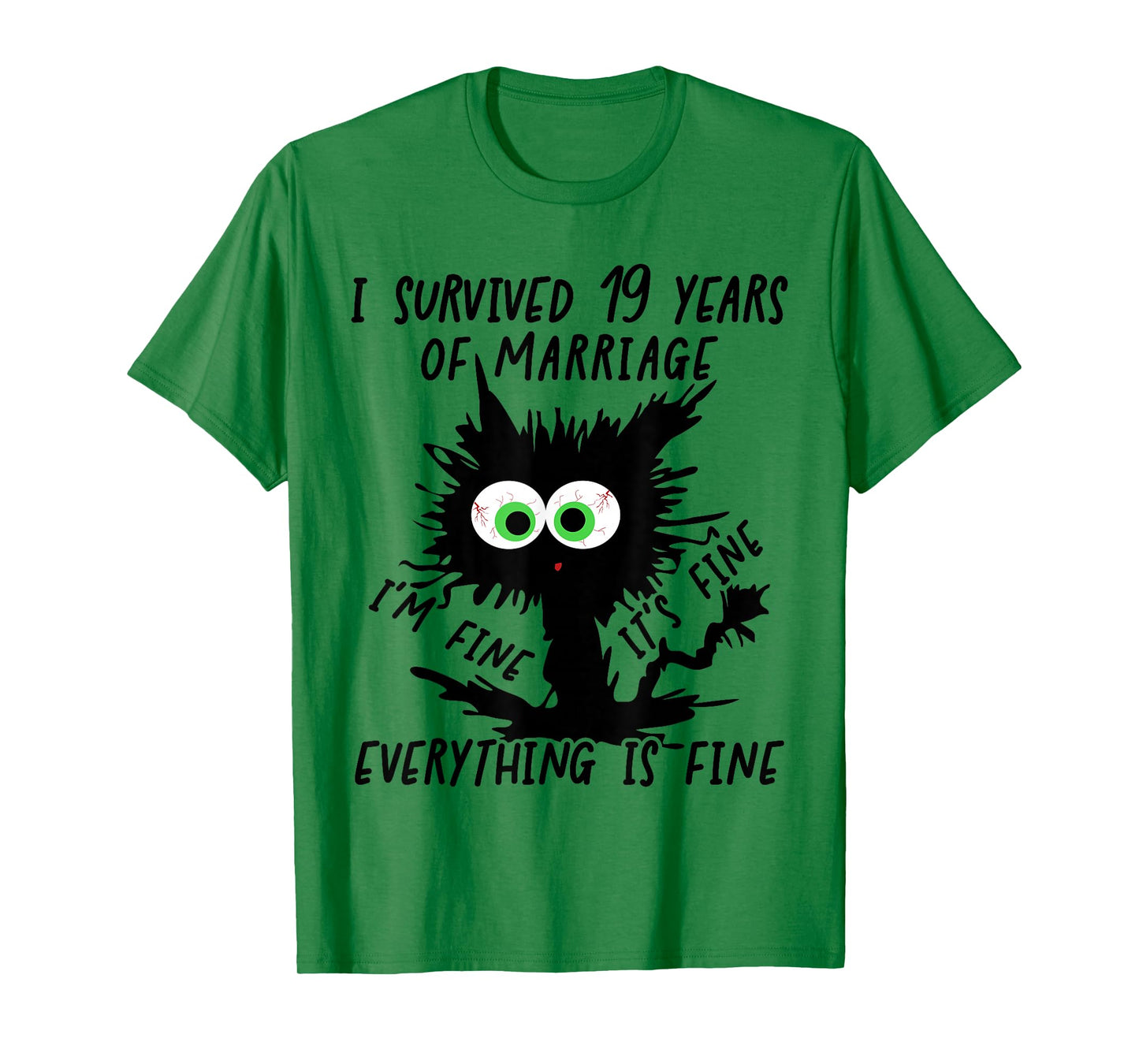 Bronze Wedding I Survived 19 Years Of Marriage T-Shirt