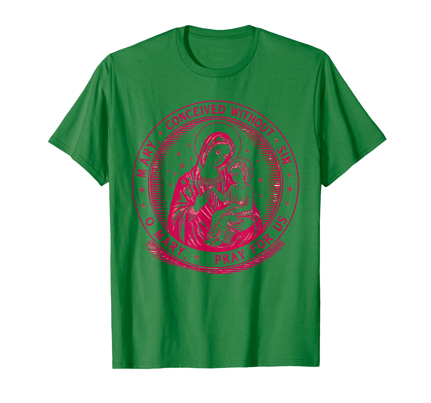 Mary Conceived Without Sin Holy Prayer Religious Design T-Shirt