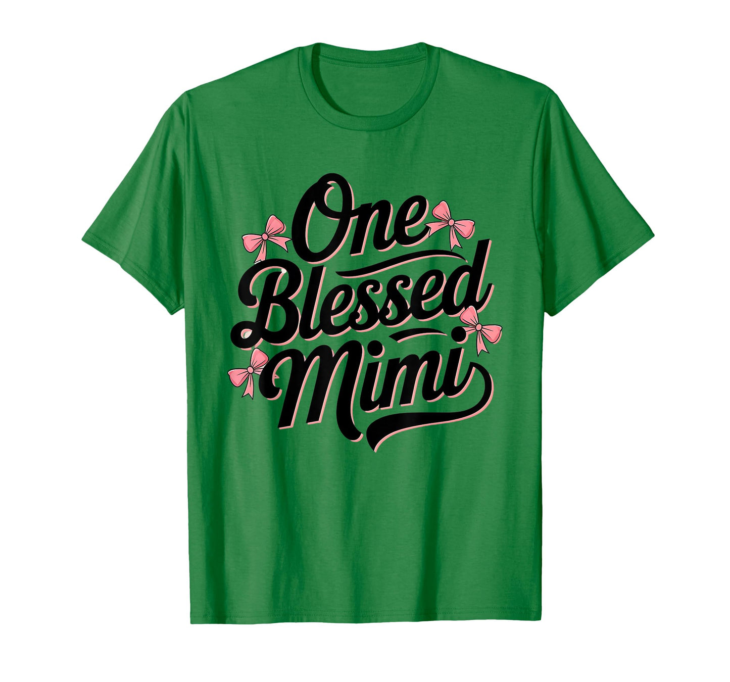 Popular Pink One Blessed Mimi Christian Grandmother Bow T-Shirt