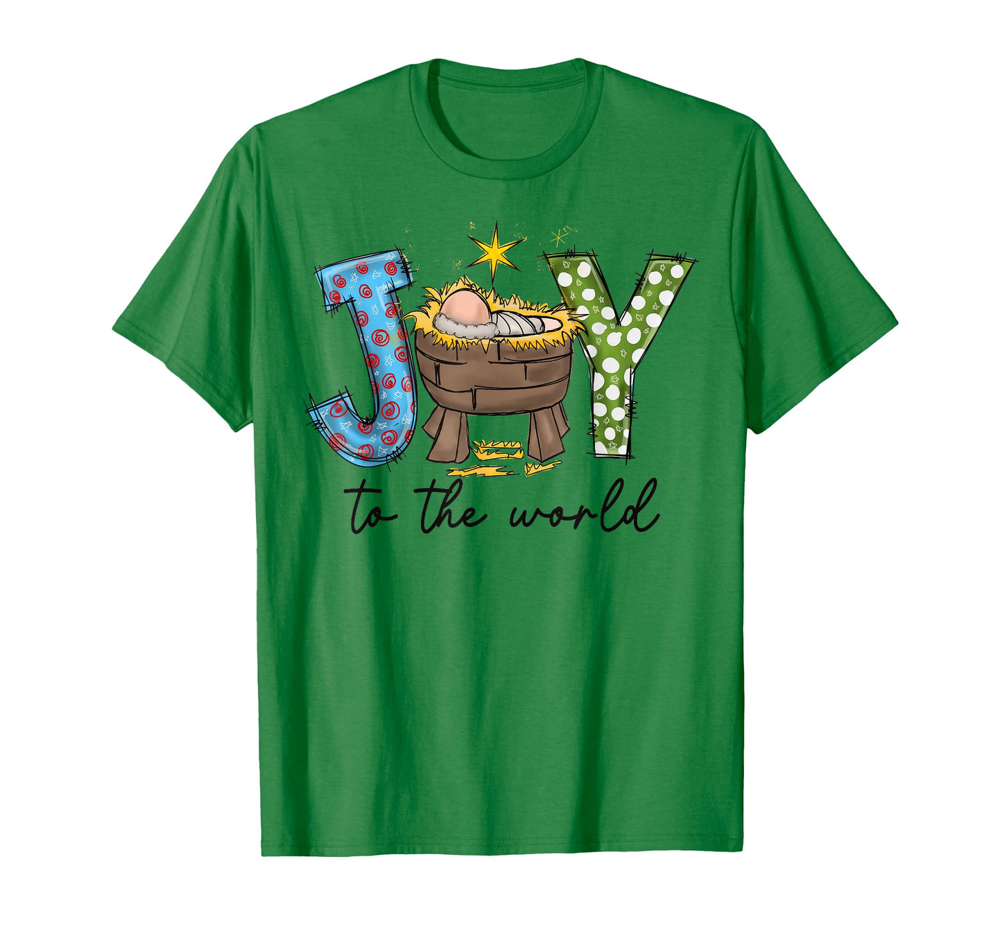 Joy To The World Baby Jesus Christmas Nativity Scene T-Shirt