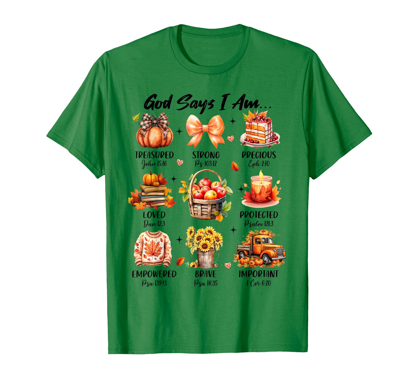 Retro God Says I Am Christian Faith Jesus Fall Thanksgiving T-Shirt
