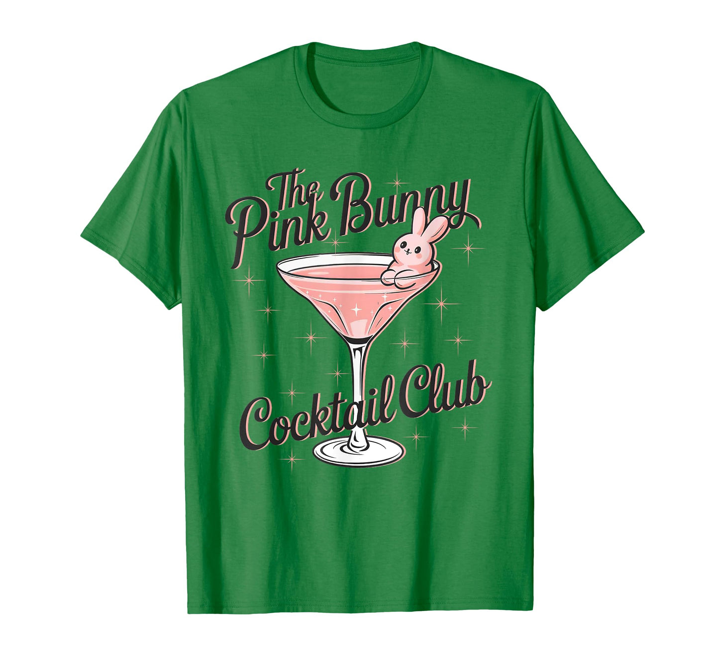 Pink Martini Easter Bunny Cocktail Social Club Happy Easter T-Shirt